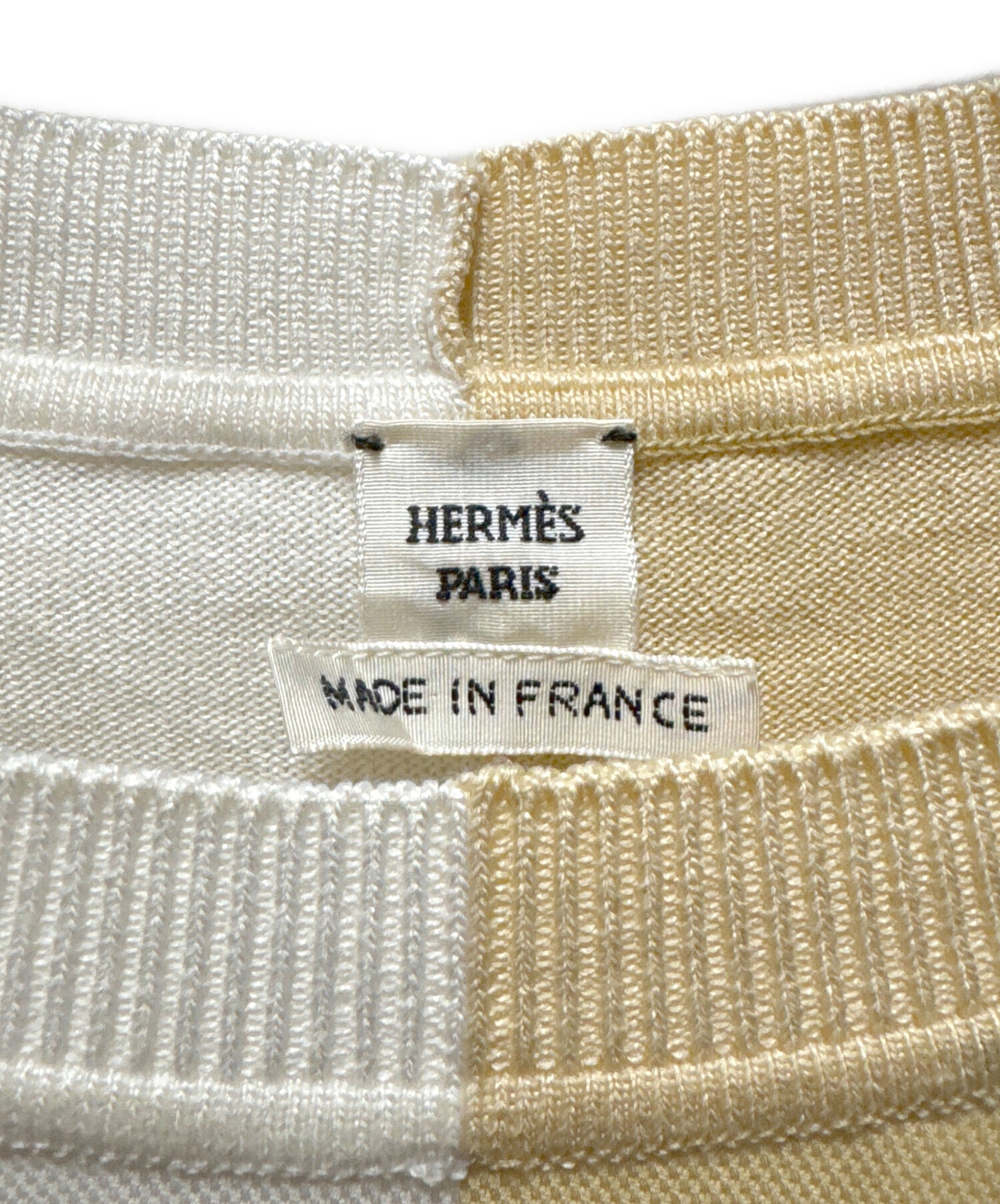 中古・古着通販】HERMES (エルメス) ツイルレーヌニット ベージュ
