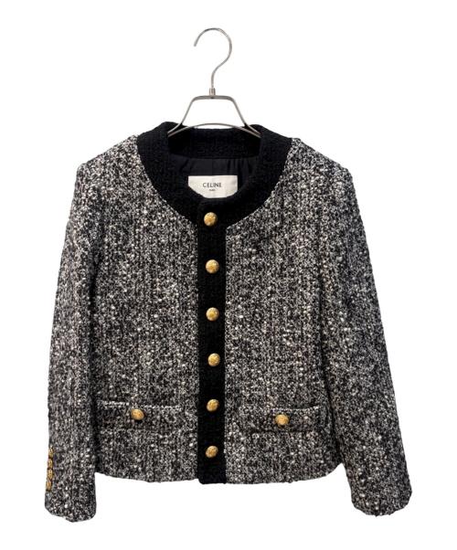中古・古着通販】CELINE (セリーヌ) ノーカラーツイードジャケット