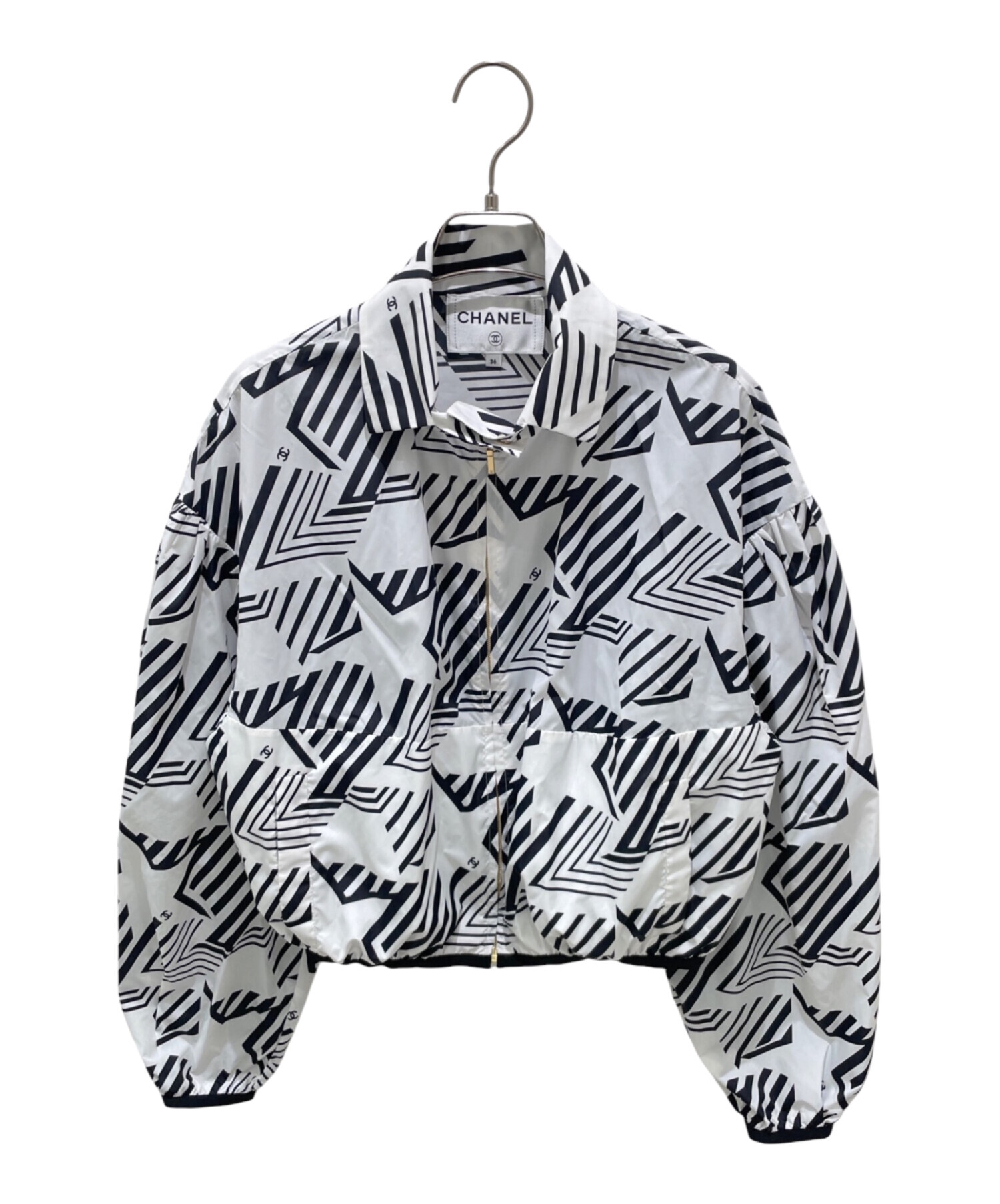 CHANEL ホワイトナイロンジャケット 中古・古着通販】CHANEL (シャネル) P74 ココビーチナイロンブルゾン