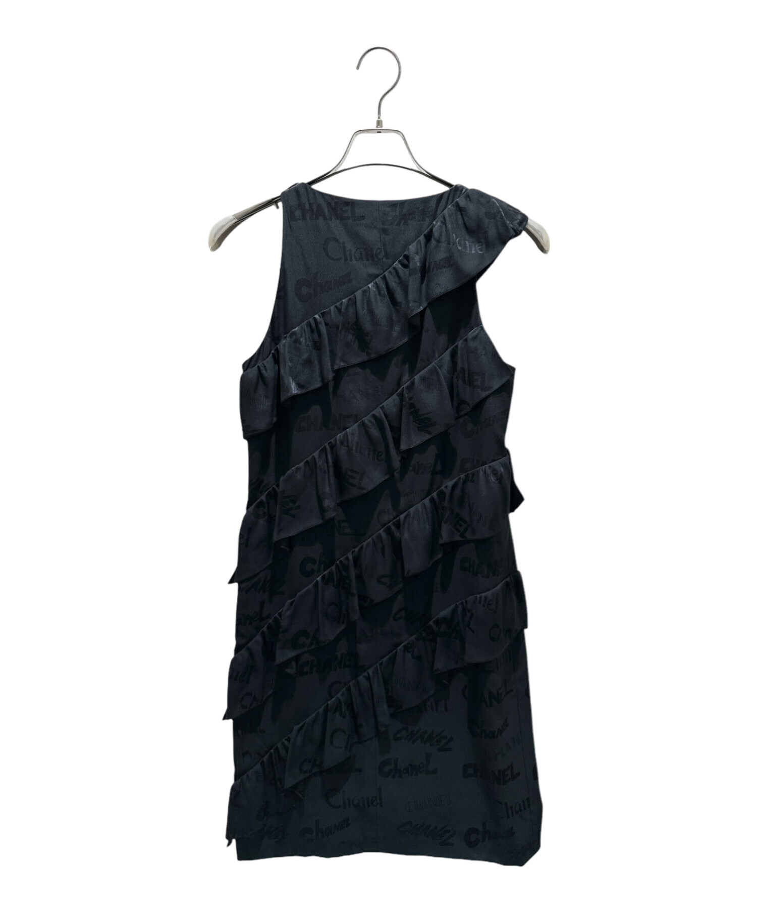 中古・古着通販】CHANEL (シャネル) ロゴノースリーブワンピース