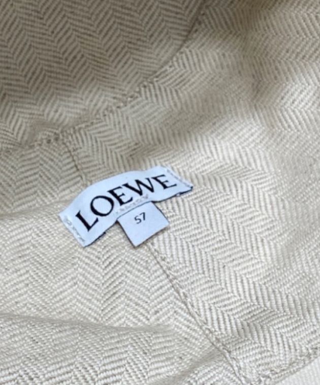 中古・古着通販】LOEWE (ロエベ) ロゴバケットハット アイボリー