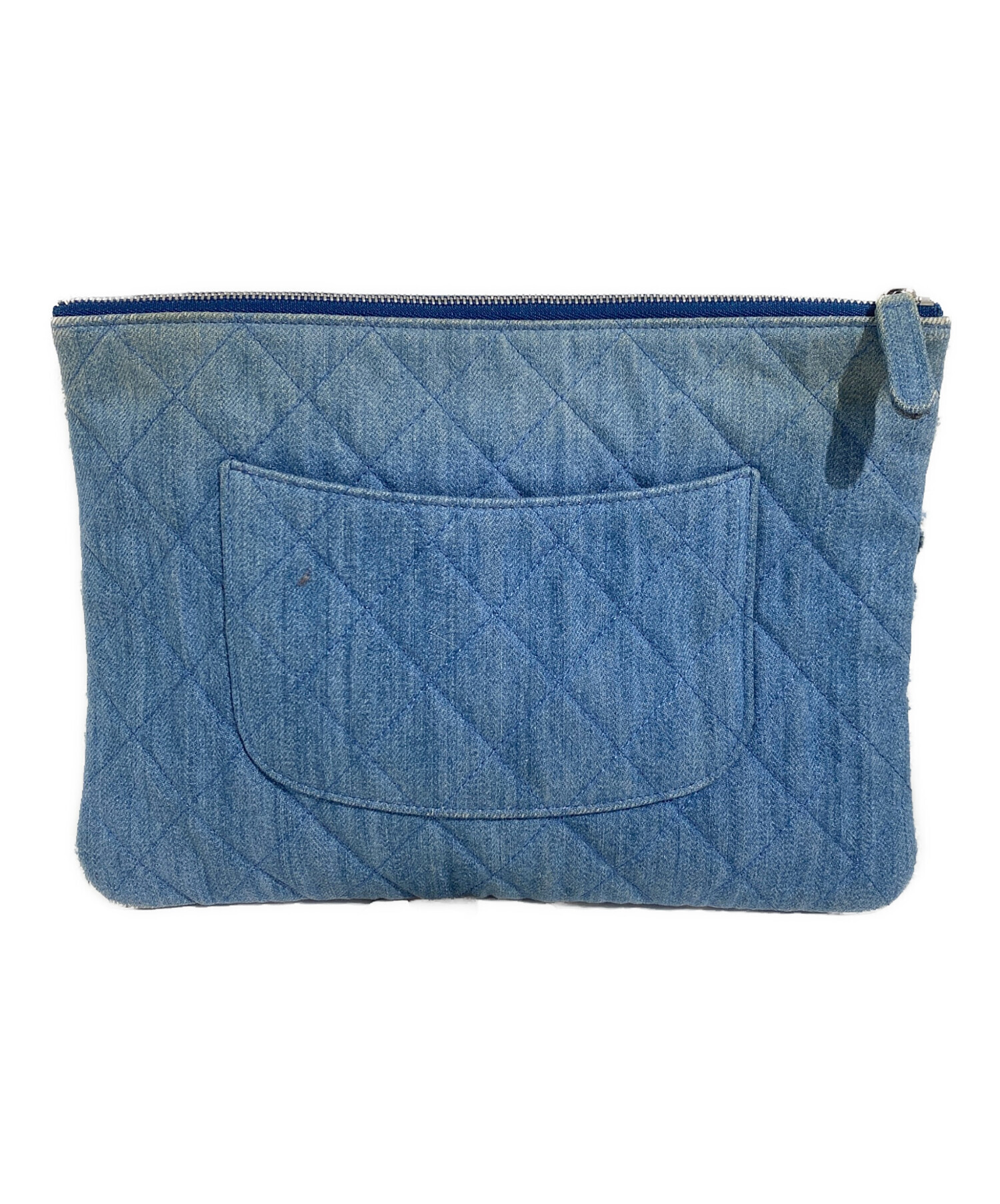 中古・古着通販】CHANEL (シャネル) マトラッセ デニムクラッチバッグ 