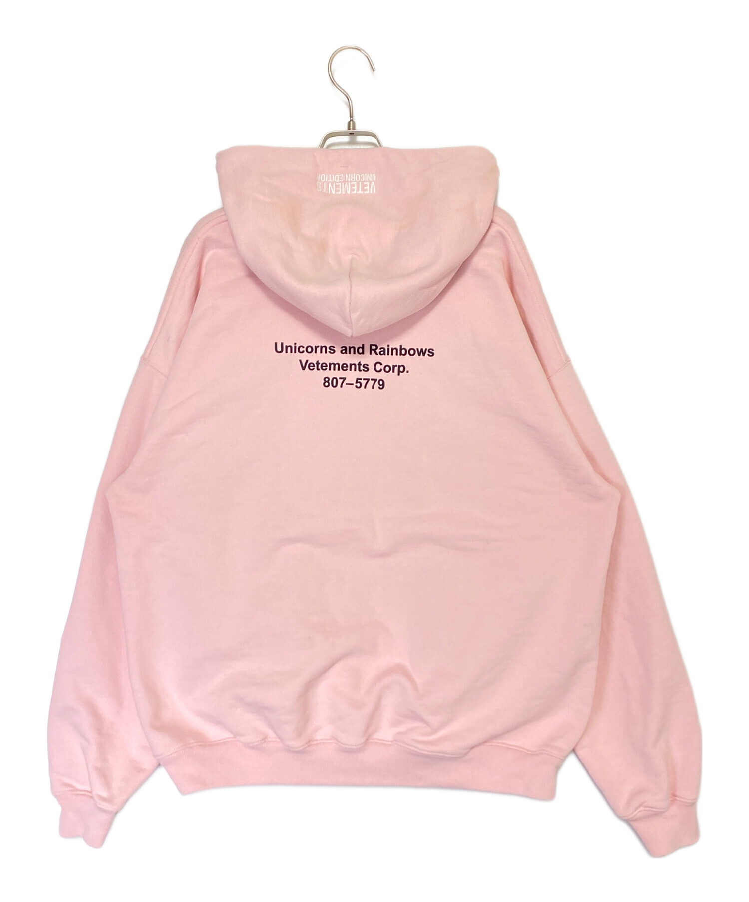 中古・古着通販】VETEMENTS (ヴェトモン) MAGIC UNICORN HOODIE ピンク