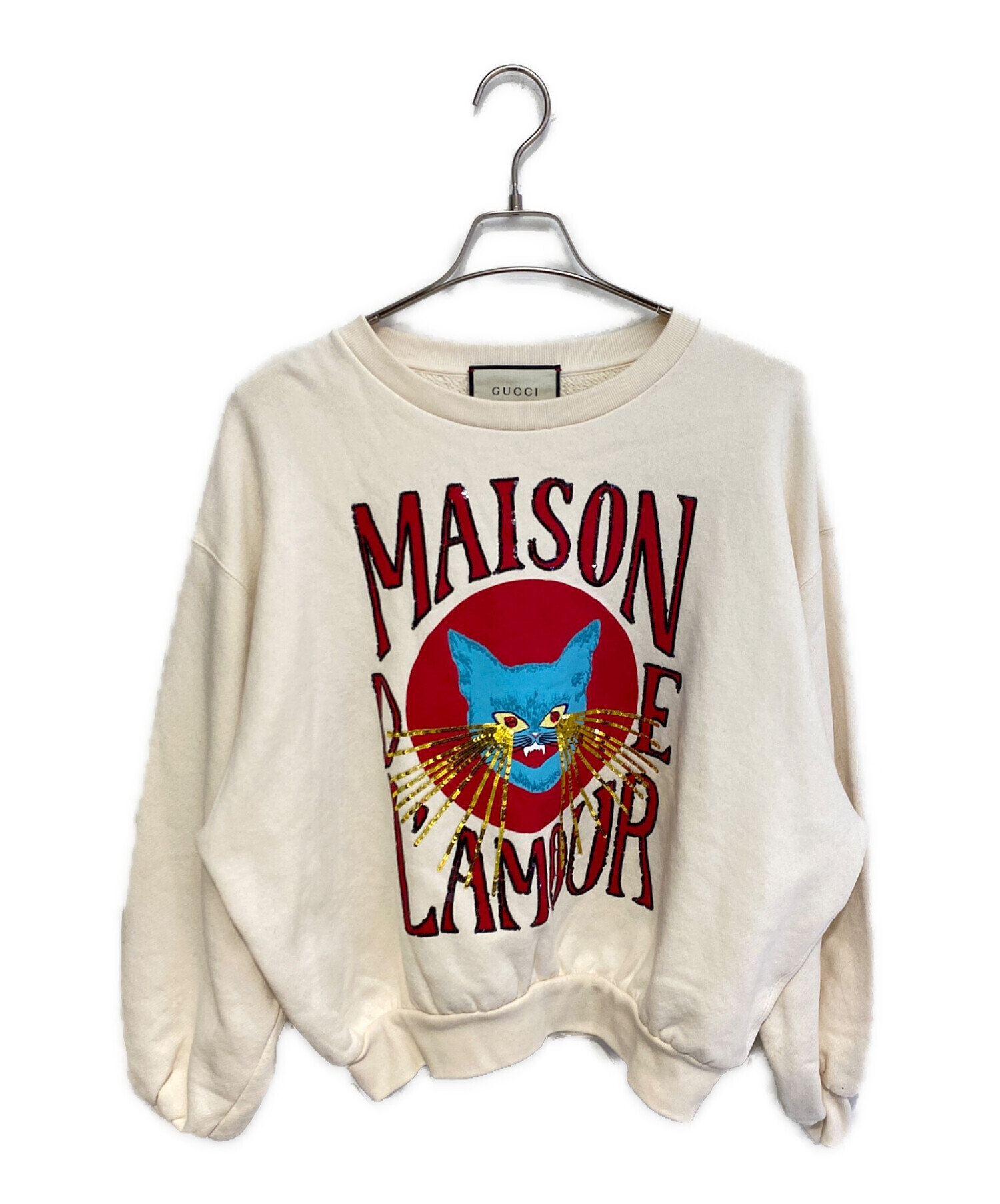 GUCCI MAISON D'AMOUR スウェット新品未使用 中古・古着通販】GUCCI (グッチ) MAISON DE L'AMOUR アイボリー サイズ