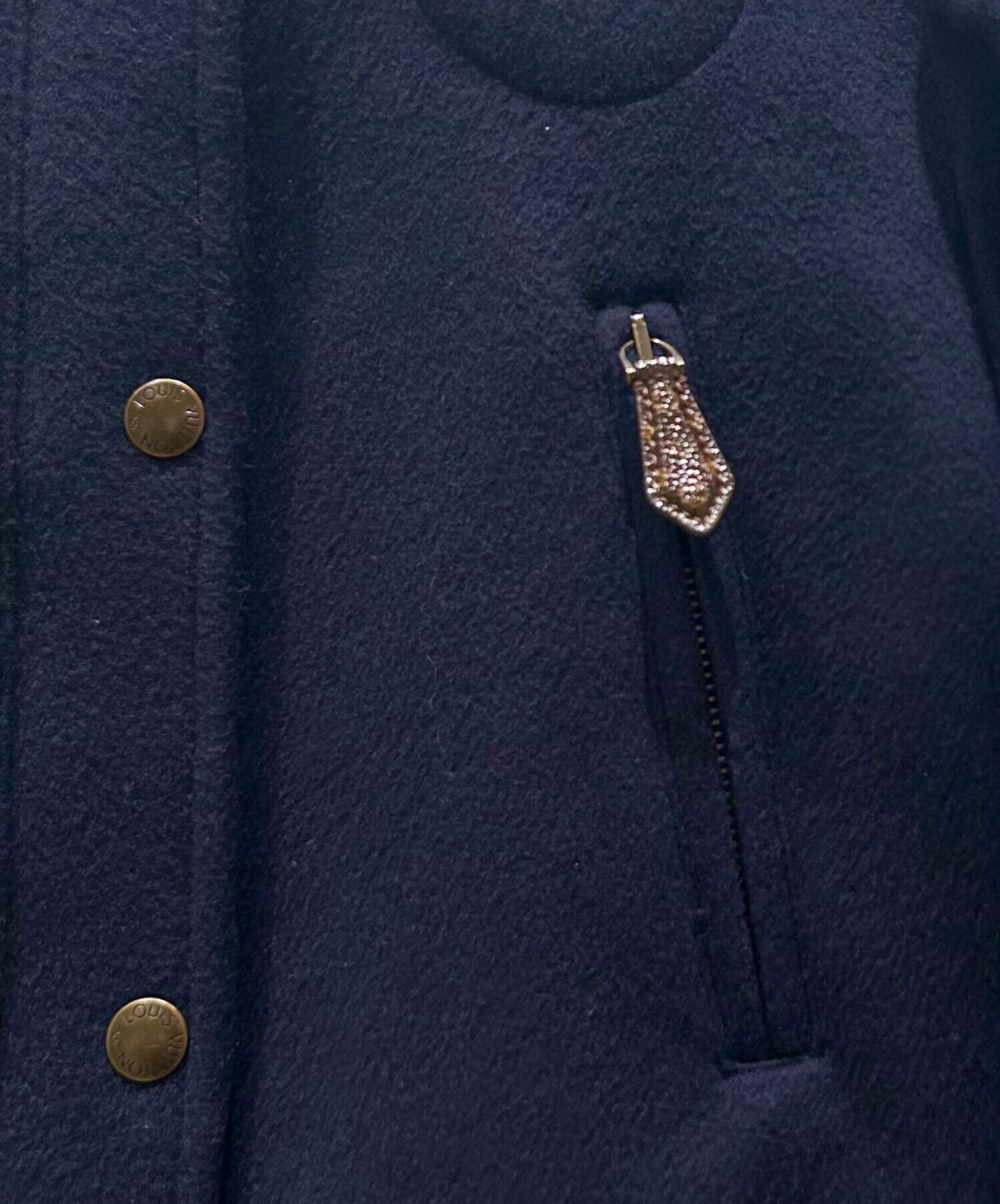 中古・古着通販】LOUIS VUITTON (ルイ ヴィトン) カシミヤジップボタン 