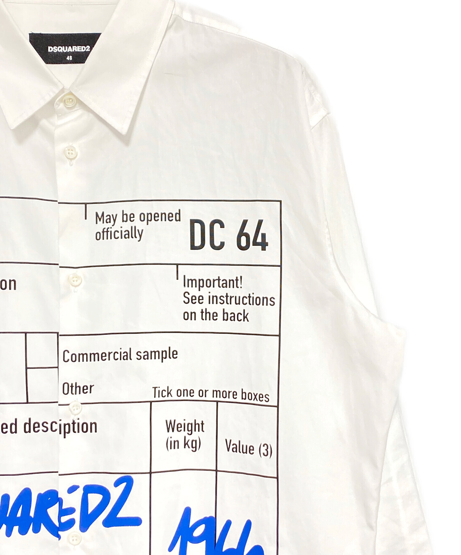 中古・古着通販】DSQUARED2 (ディースクエアード) デザインシャツ