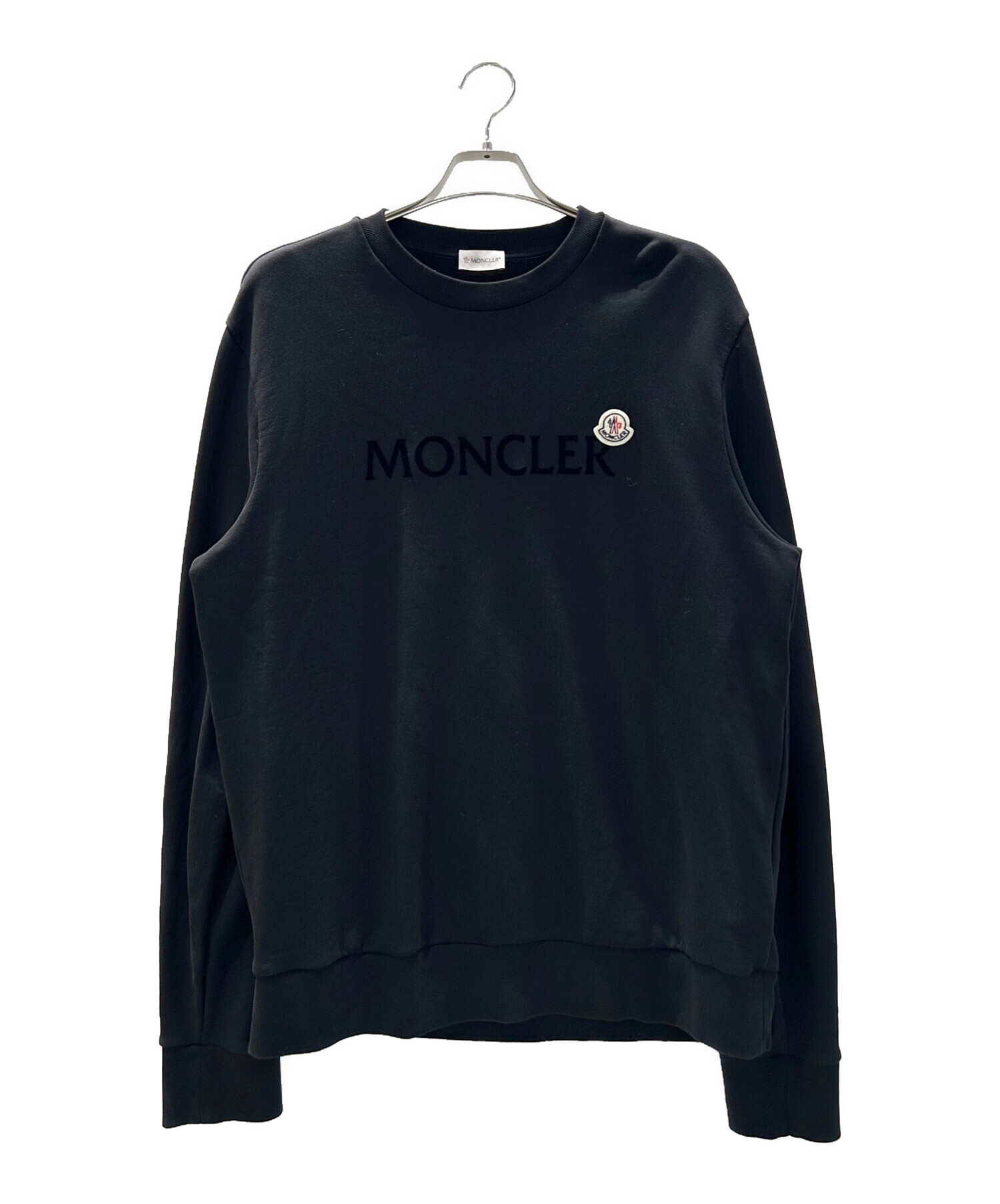 モンクレール トレーナー　ブラックMAGLIAGIROCOLLO 中古・古着通販】MONCLER (モンクレール) MAGLIA GIROCOLLO