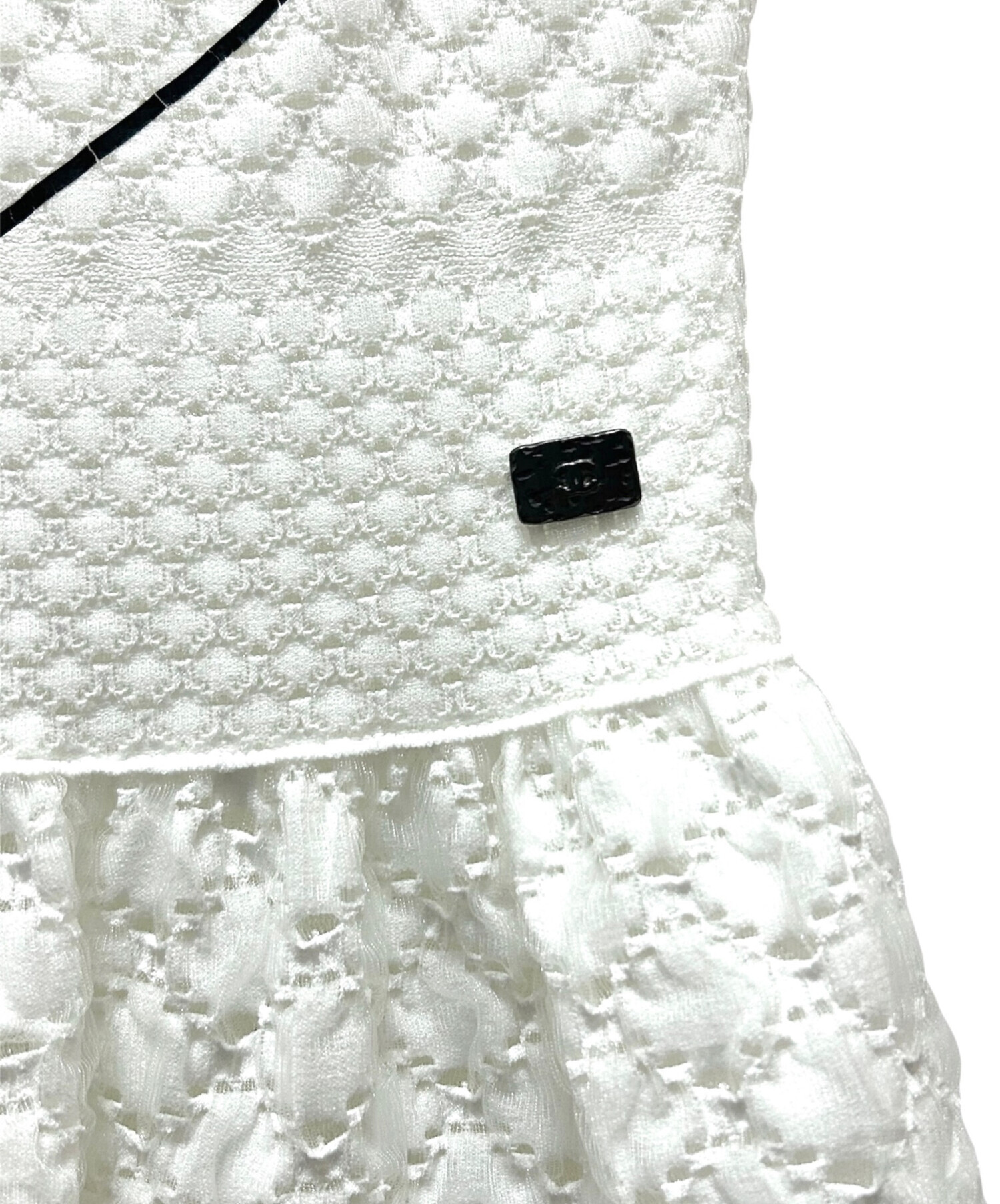 中古・古着通販】CHANEL (シャネル) ノースリーブワンピース ホワイト