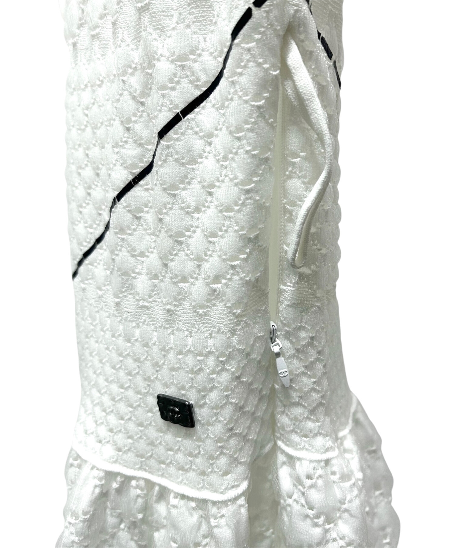 中古・古着通販】CHANEL (シャネル) ノースリーブワンピース ホワイト