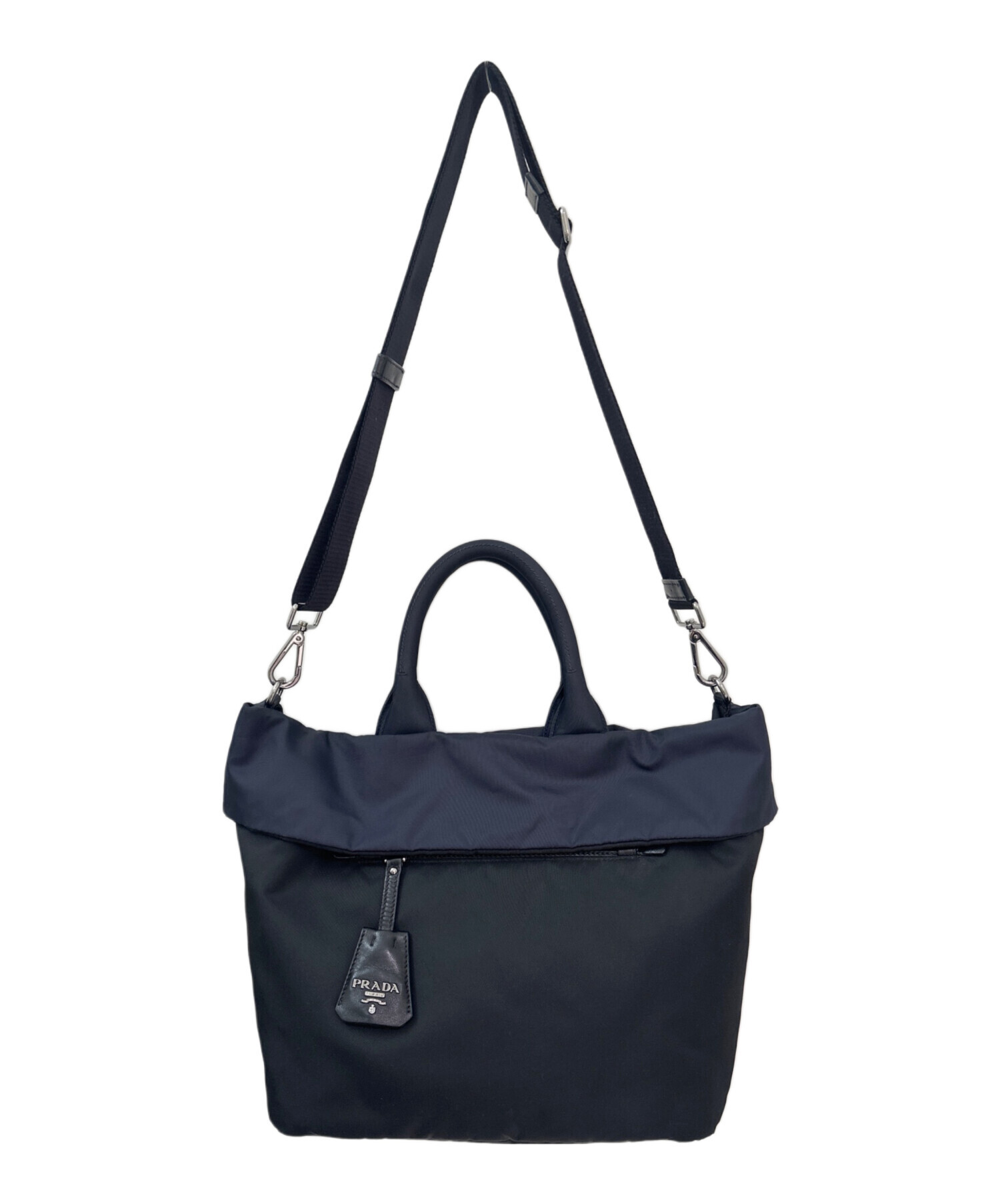 中古・古着通販】PRADA (プラダ) テスートダブル ネイビー×ブラック