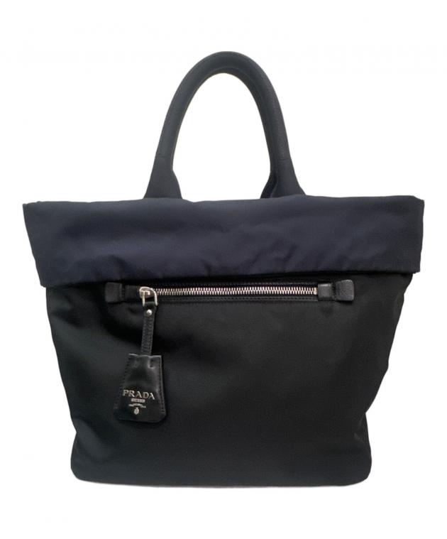 中古・古着通販】PRADA (プラダ) テスートダブル ネイビー×ブラック