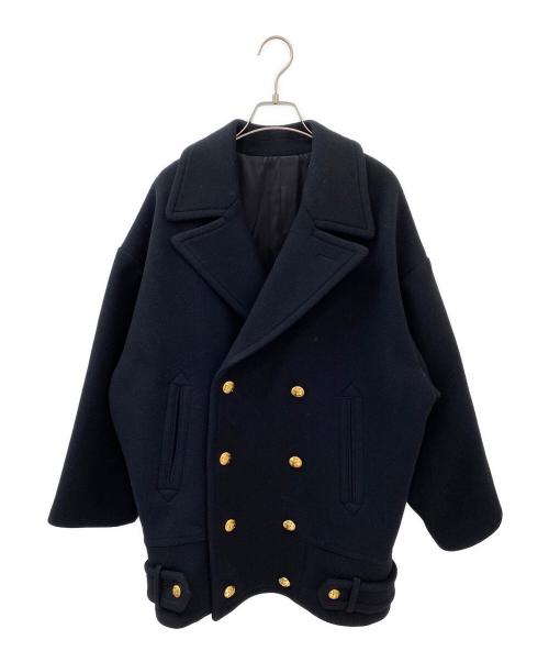 中古・古着通販】CELINE (セリーヌ) エッグシェイプ Pコート ブラック