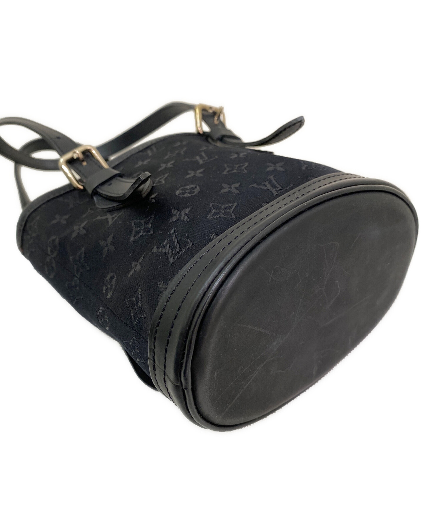 超極美品 LOUIS VUITTON リトル バケット サテン モノグラム