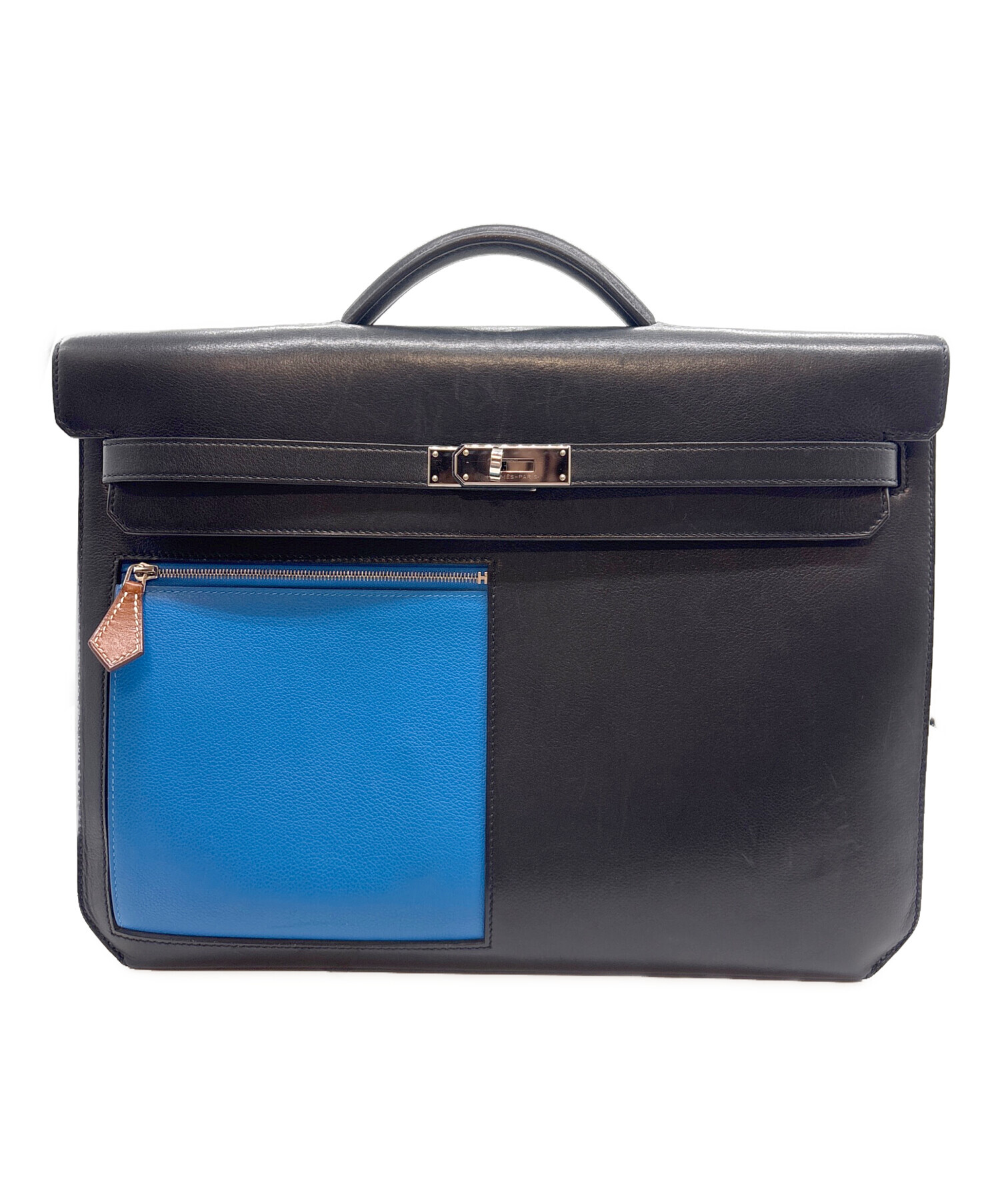 正規品 HERMES ケリーデペッシュ 36 トゴ ブルー Z刻印 2021年 HERMES （新品・未使用品）エルメス ケリー デペッシュ 36 書籍鞄