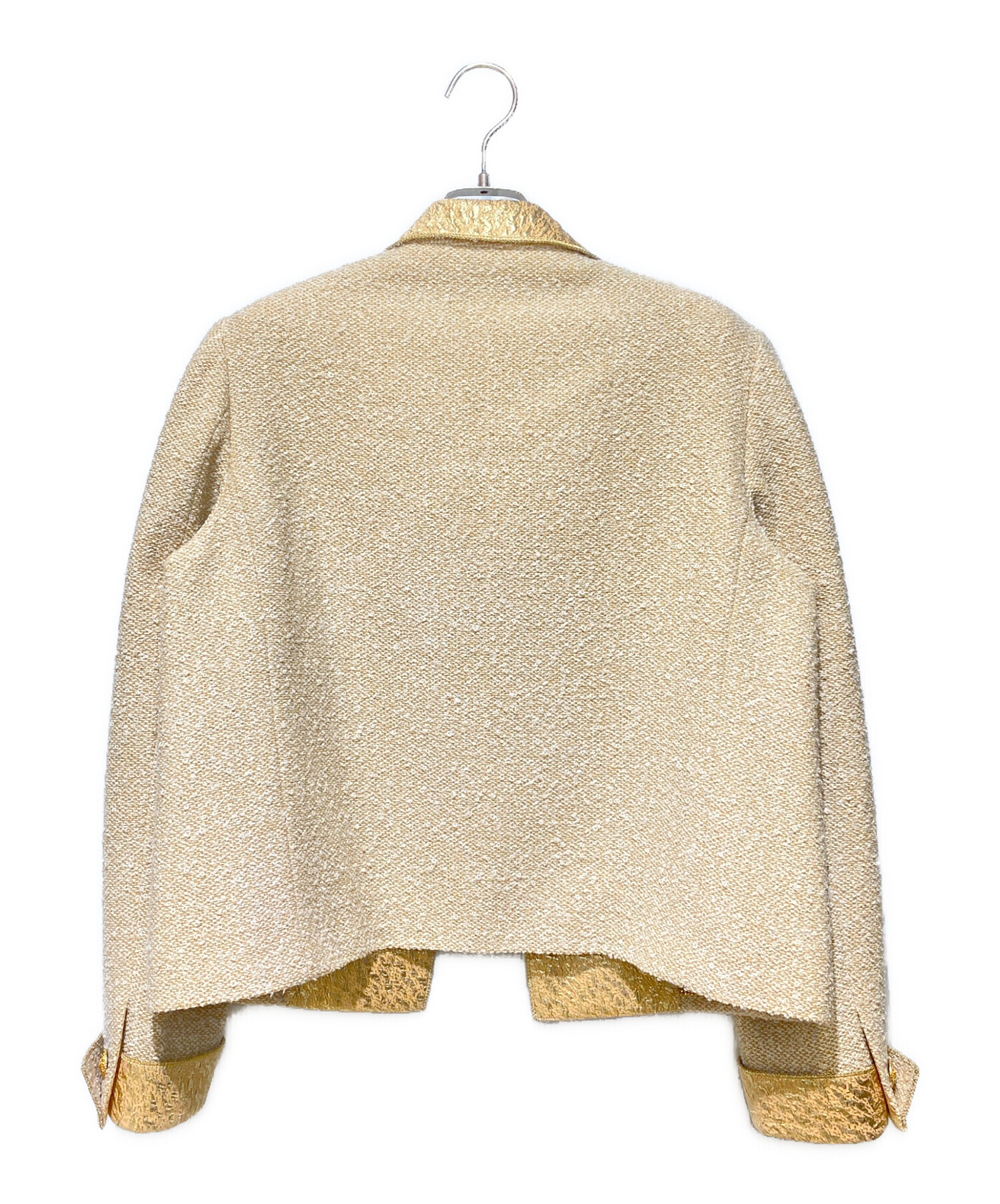 【付属品完備】CHANELシャネル　ツィードテーラードジャケットベージュ 中古・古着通販】CHANEL (シャネル) ツィードセットアップ ベージュ