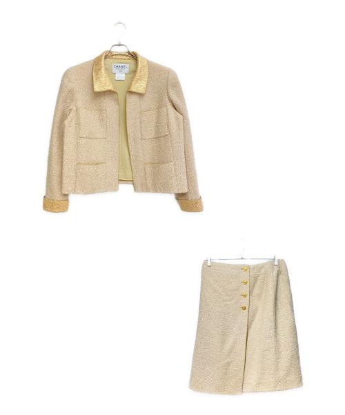 中古・古着通販】CHANEL (シャネル) ツィードセットアップ ベージュ