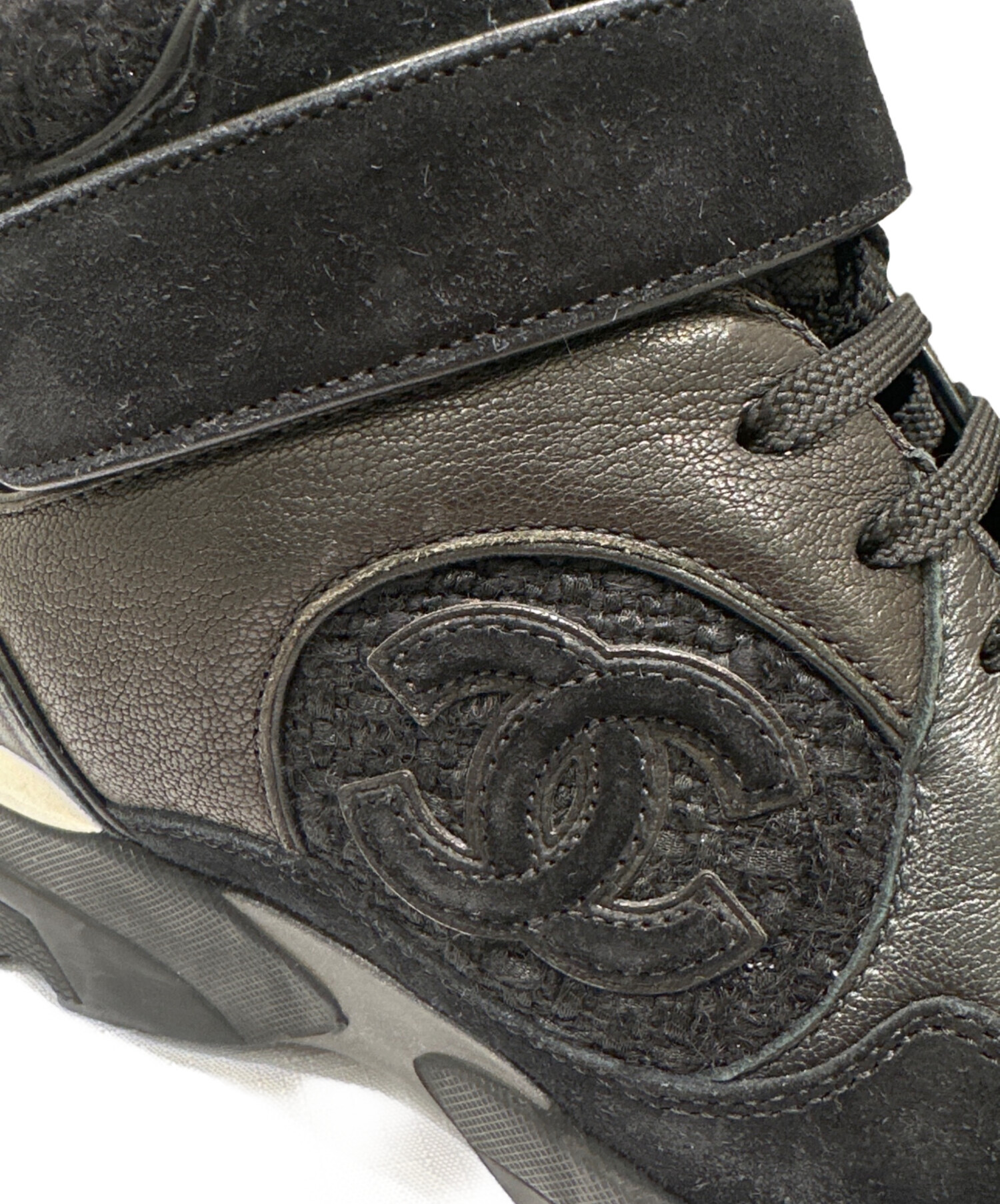 中古・古着通販】CHANEL (シャネル) ココマークツイードスニーカー