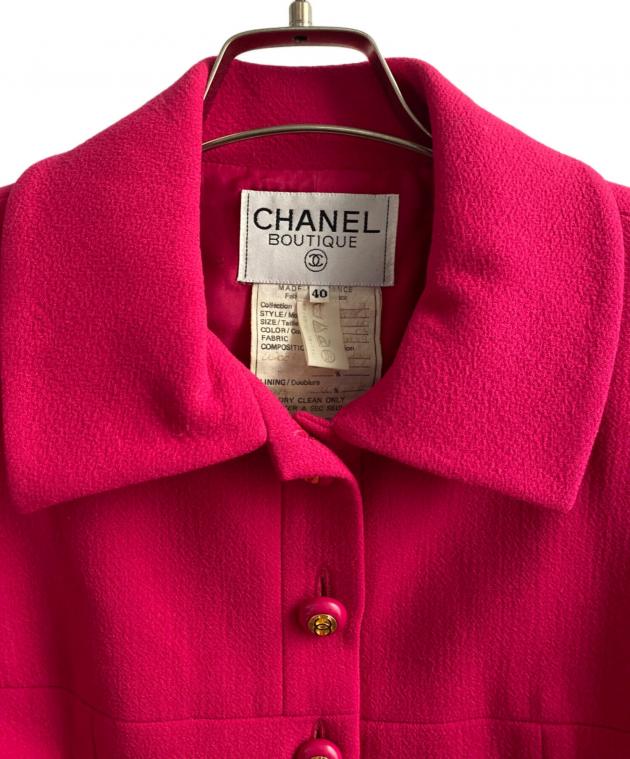 中古・古着通販】CHANEL (シャネル) ココボタンセットアップ ピンク