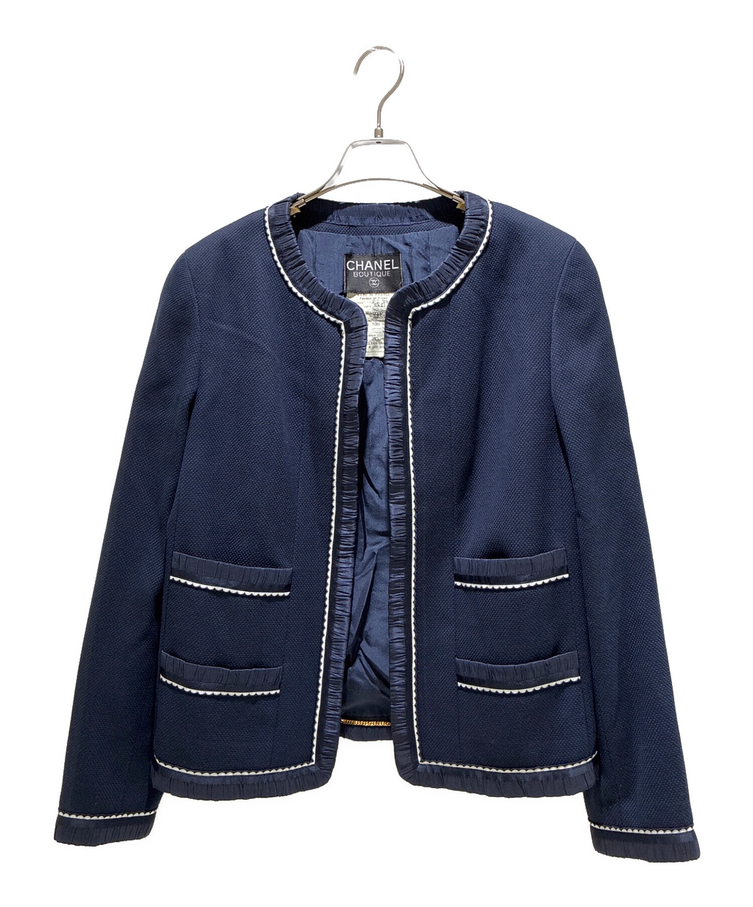 中古・古着通販】CHANEL (シャネル) 4ポケットココボタンセットアップ 