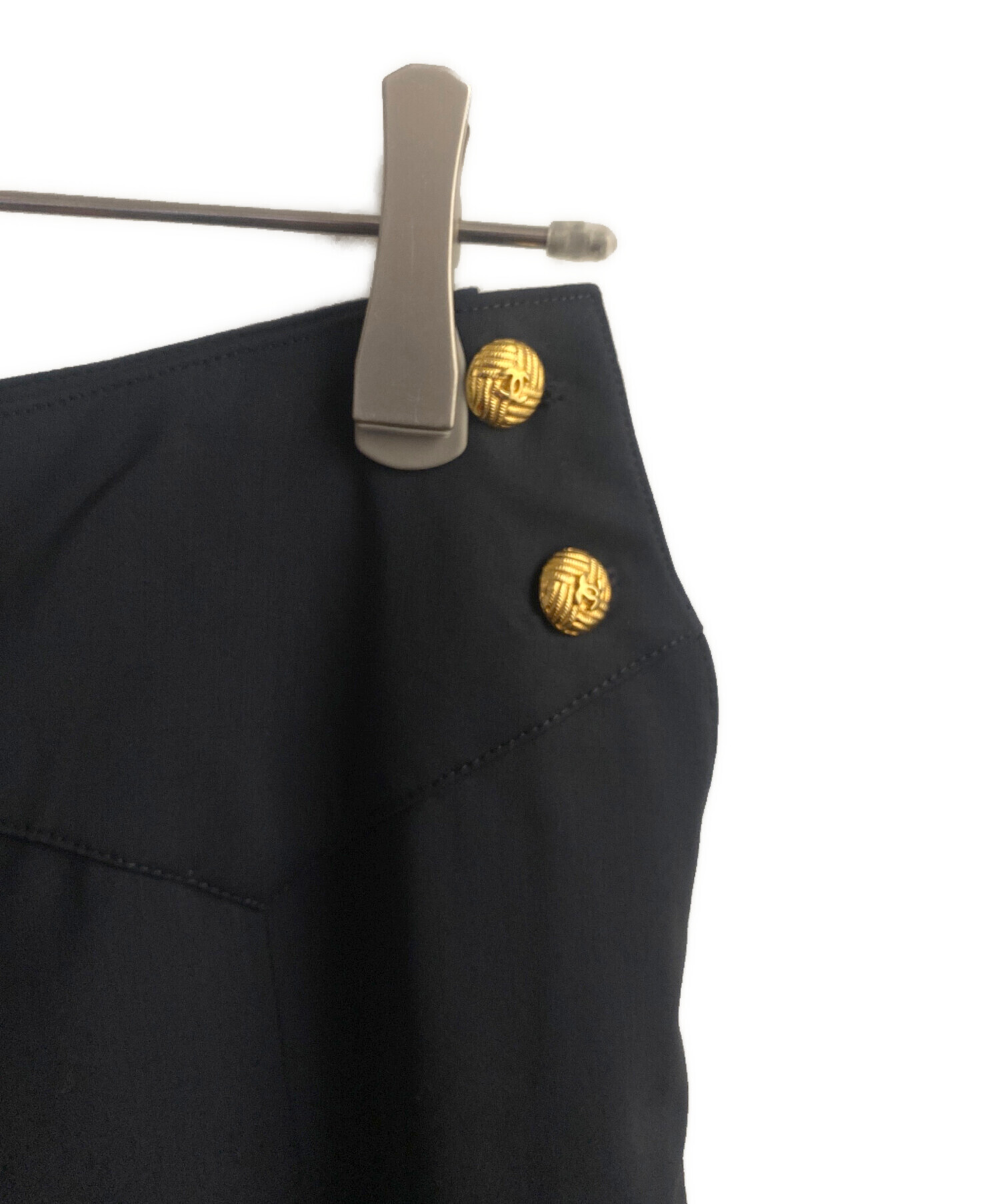 中古・古着通販】CHANEL (シャネル) ココボタンタックワイドパンツ