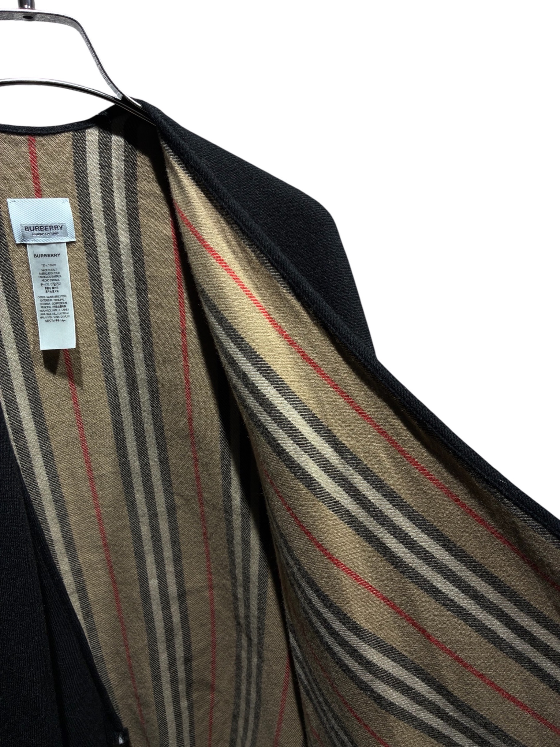 中古・古着通販】BURBERRY (バーバリー) ポンチョ ブラック サイズ:130