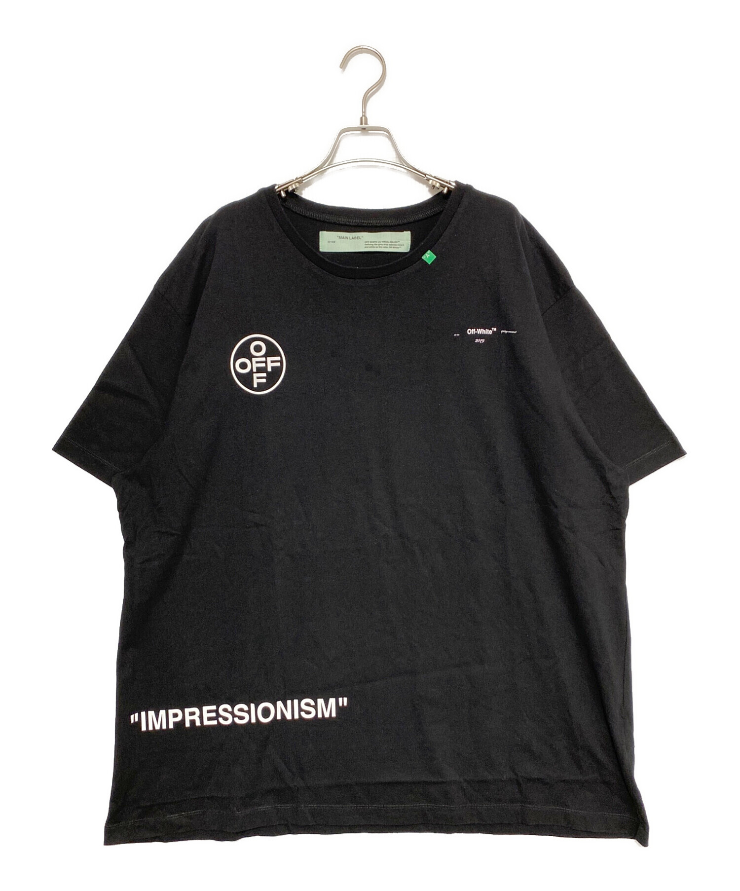 中古・古着通販】OFFWHITE (オフホワイト) Tシャツ ブラック サイズ:L 