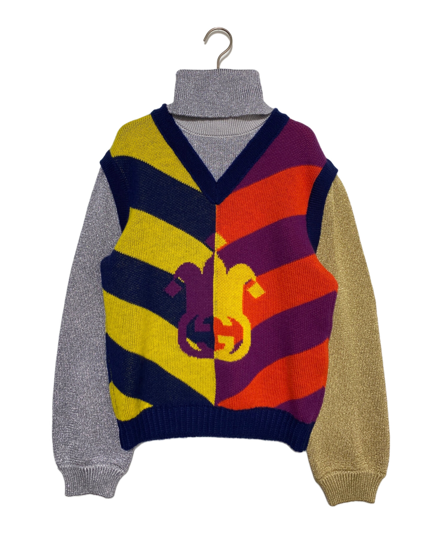 中古・古着通販】GUCCI (グッチ) タートルネックニット マルチカラー