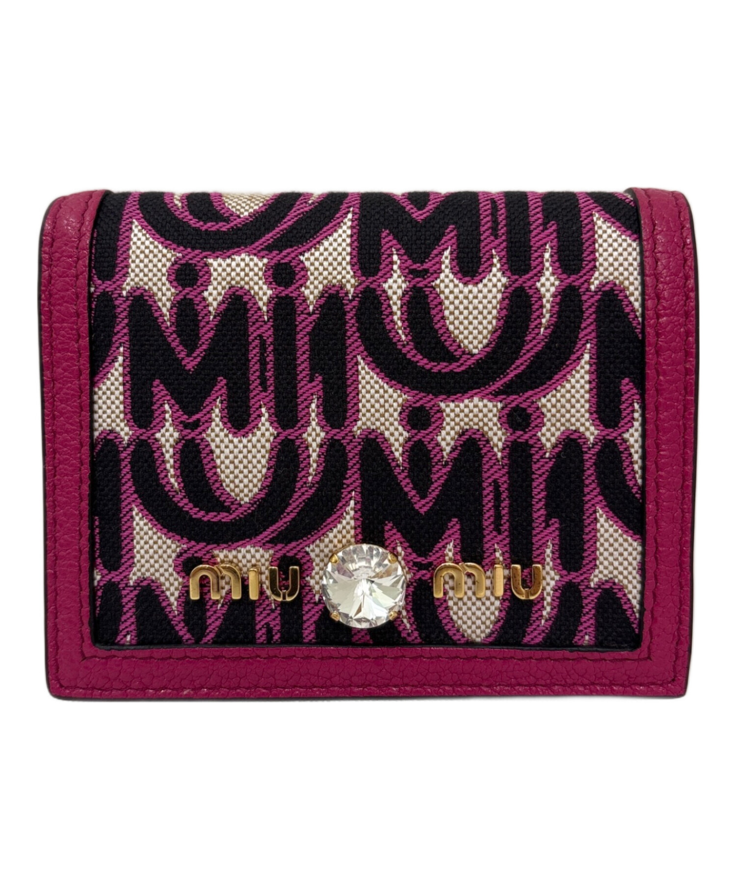 中古・古着通販】MIU MIU (ミュウミュウ) ロゴジャガードウォレット