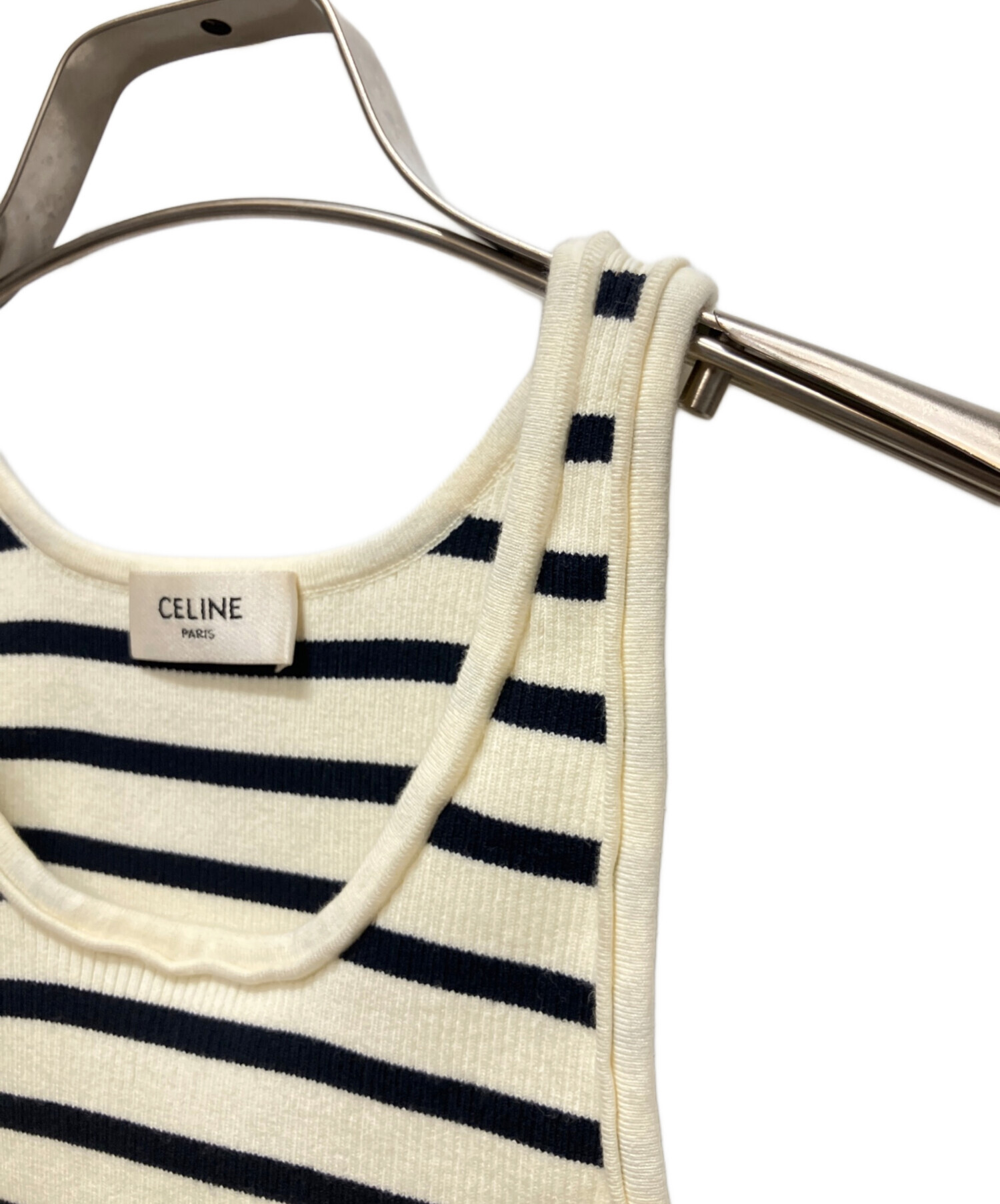 中古・古着通販】CELINE (セリーヌ) ロゴボーダーアスリート ブラ