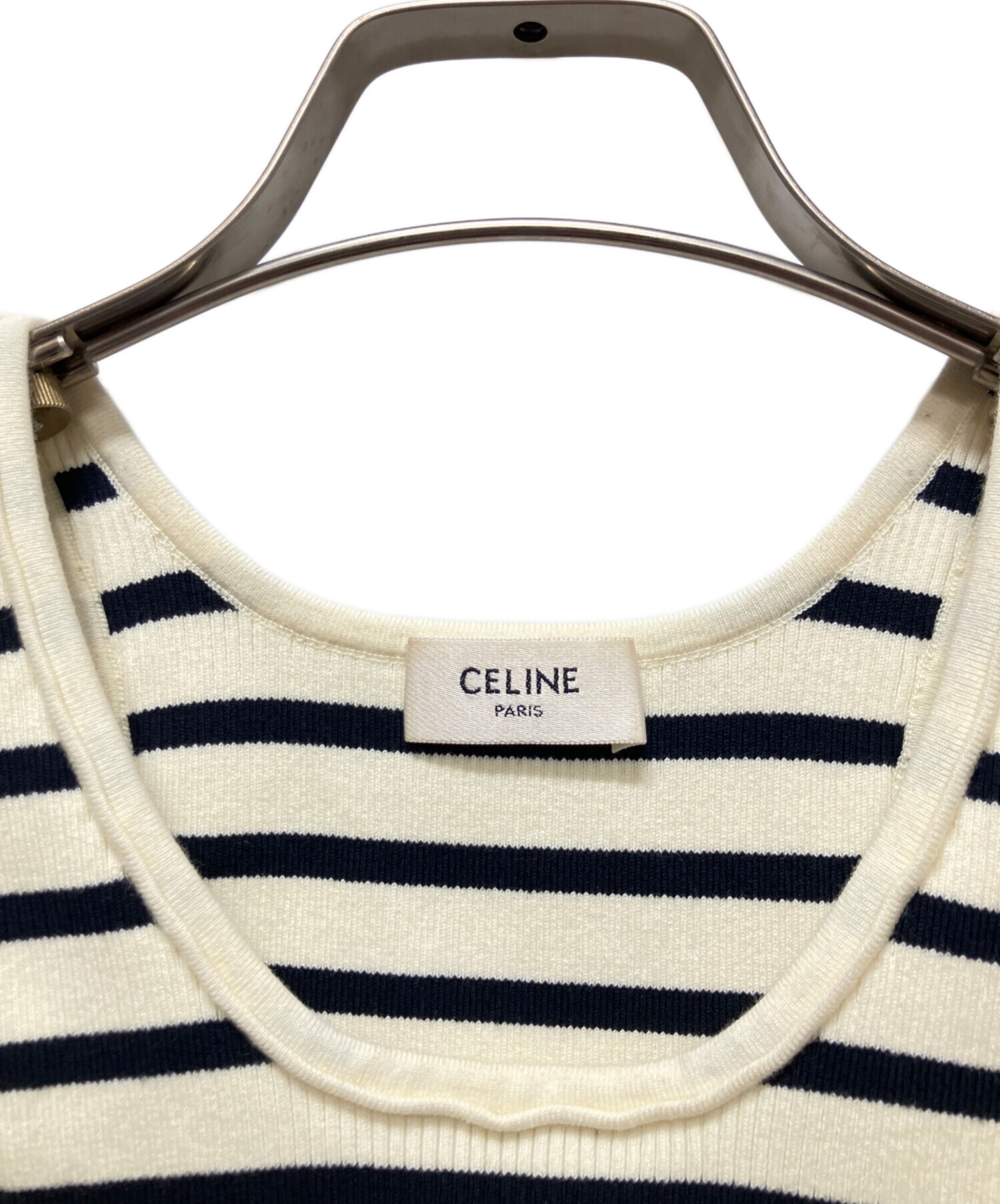 中古・古着通販】CELINE (セリーヌ) ロゴボーダーアスリート ブラ 