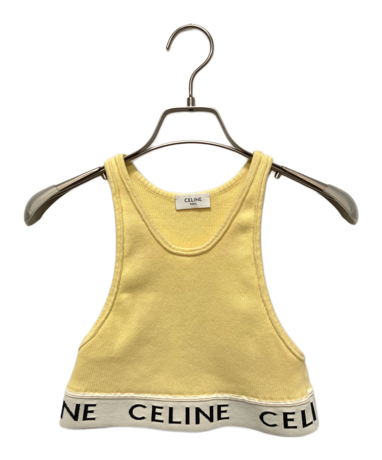 【新品】CELINE アスリート ブラ Sサイズ 中古・古着通販】CELINE (セリーヌ) ロゴアスリート ブラ イエロー