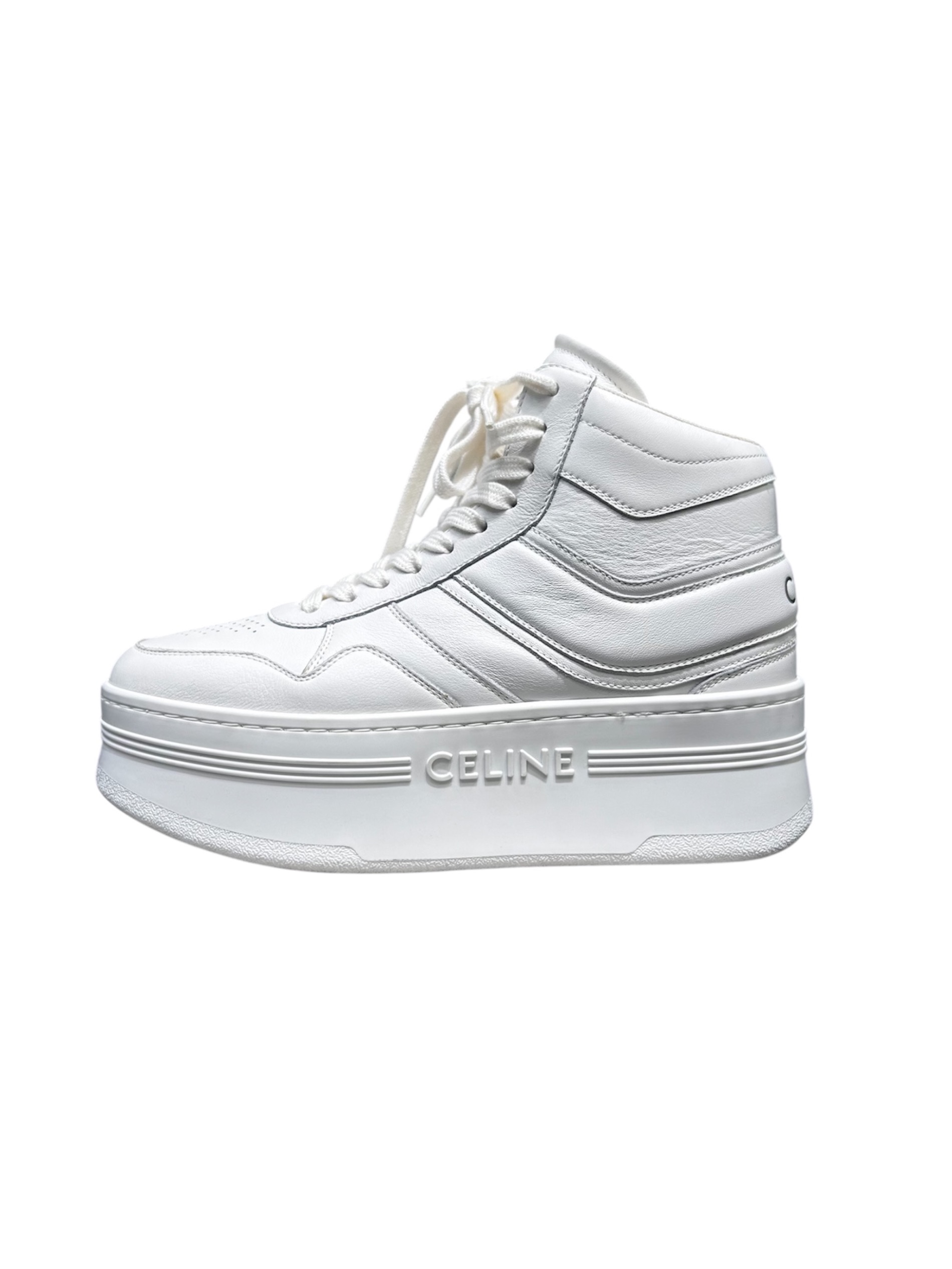 セリーヌ スニーカー 厚底 37 24cm ブロックスニーカー ウェッジアウト