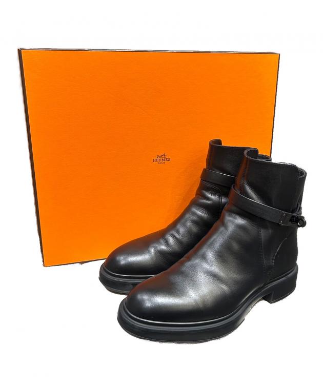 中古・古着通販】HERMES (エルメス) ヴェオ / ショートブーツ ブラック
