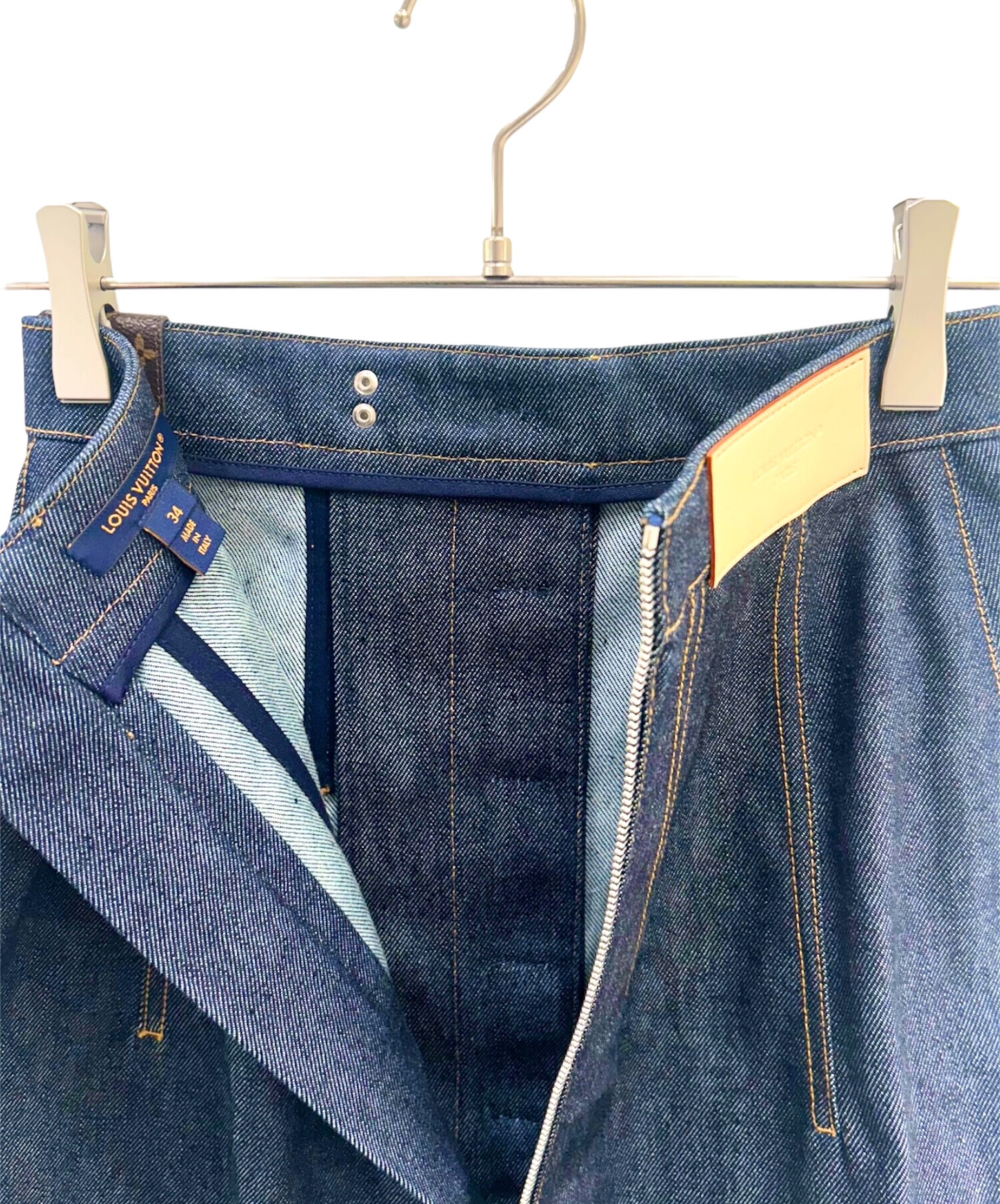 Louis Vuitton デニムスカート 34 中古・古着通販】LOUIS VUITTON (ルイ ヴィトン) LVアシンメトリック