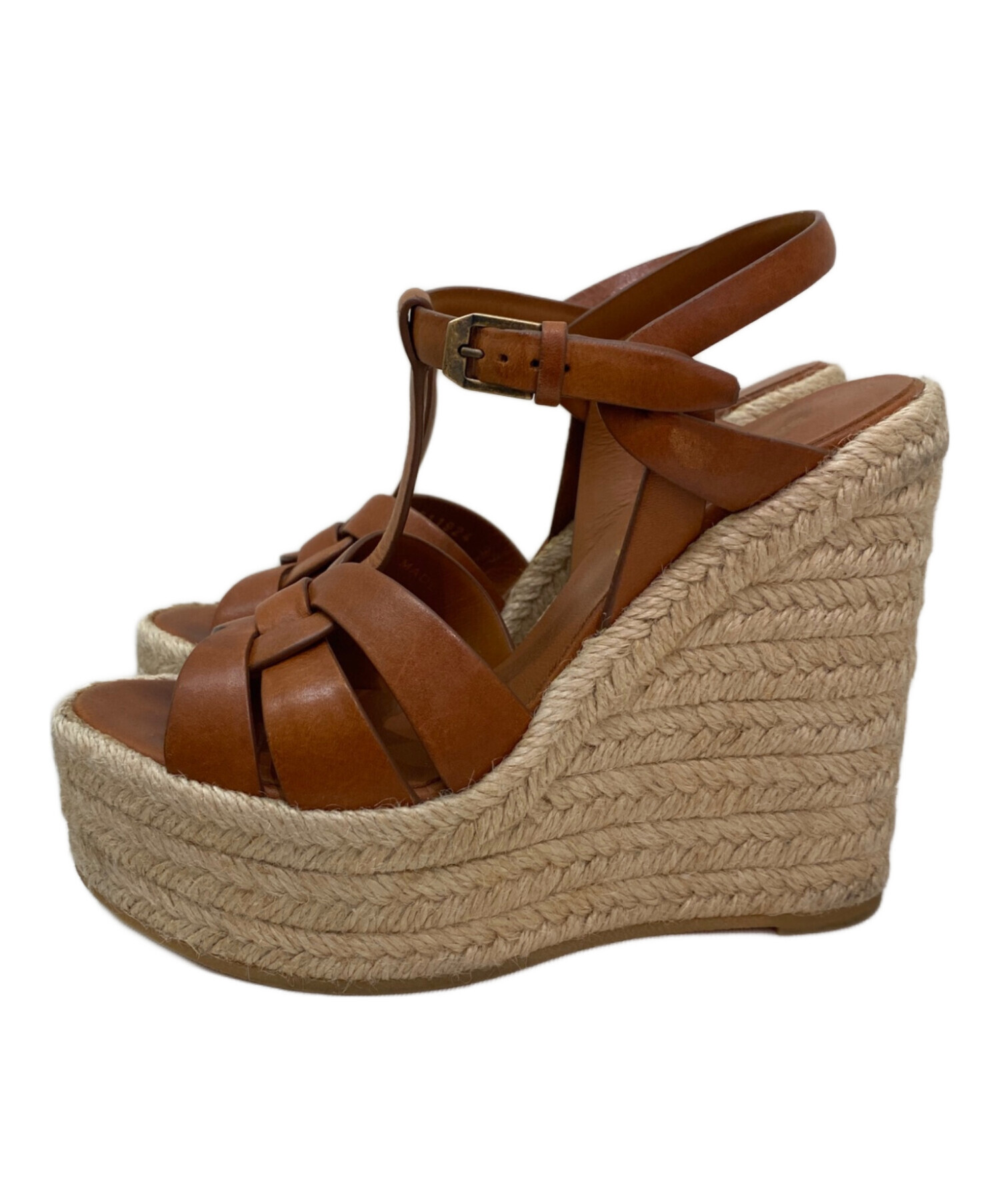 サンローラン　トリビュート　ウェッジ　エスパドリーユ トリビュート ウェッジ エスパドリーユ（スムースレザー） ブラック