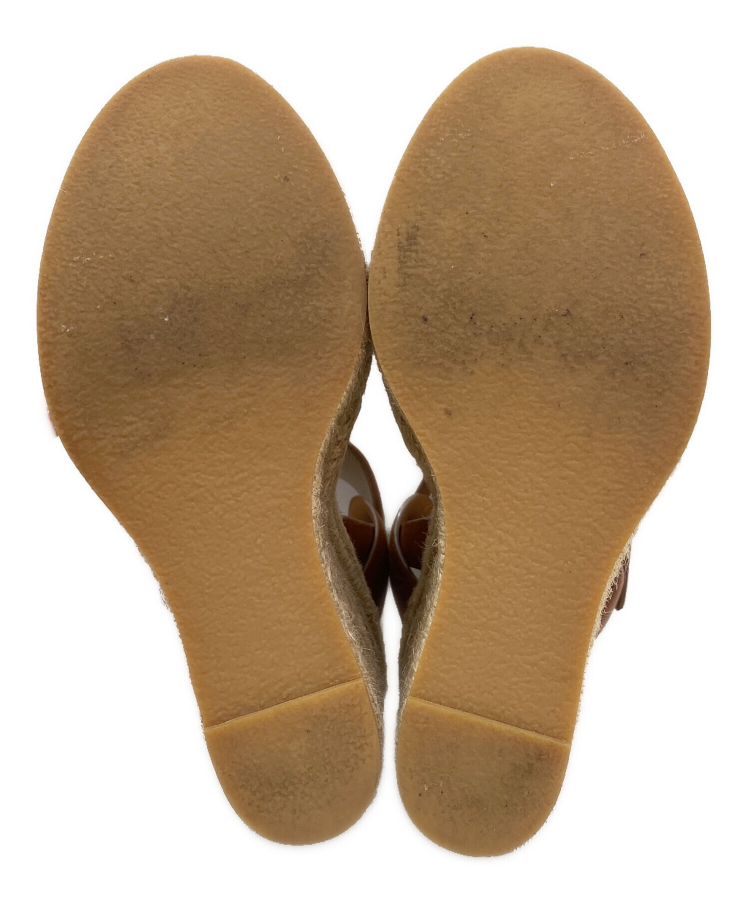 SAINT LAURENT ブラウンウェッジサンダル SAINT LAURENT ブラウンウェッジサンダル