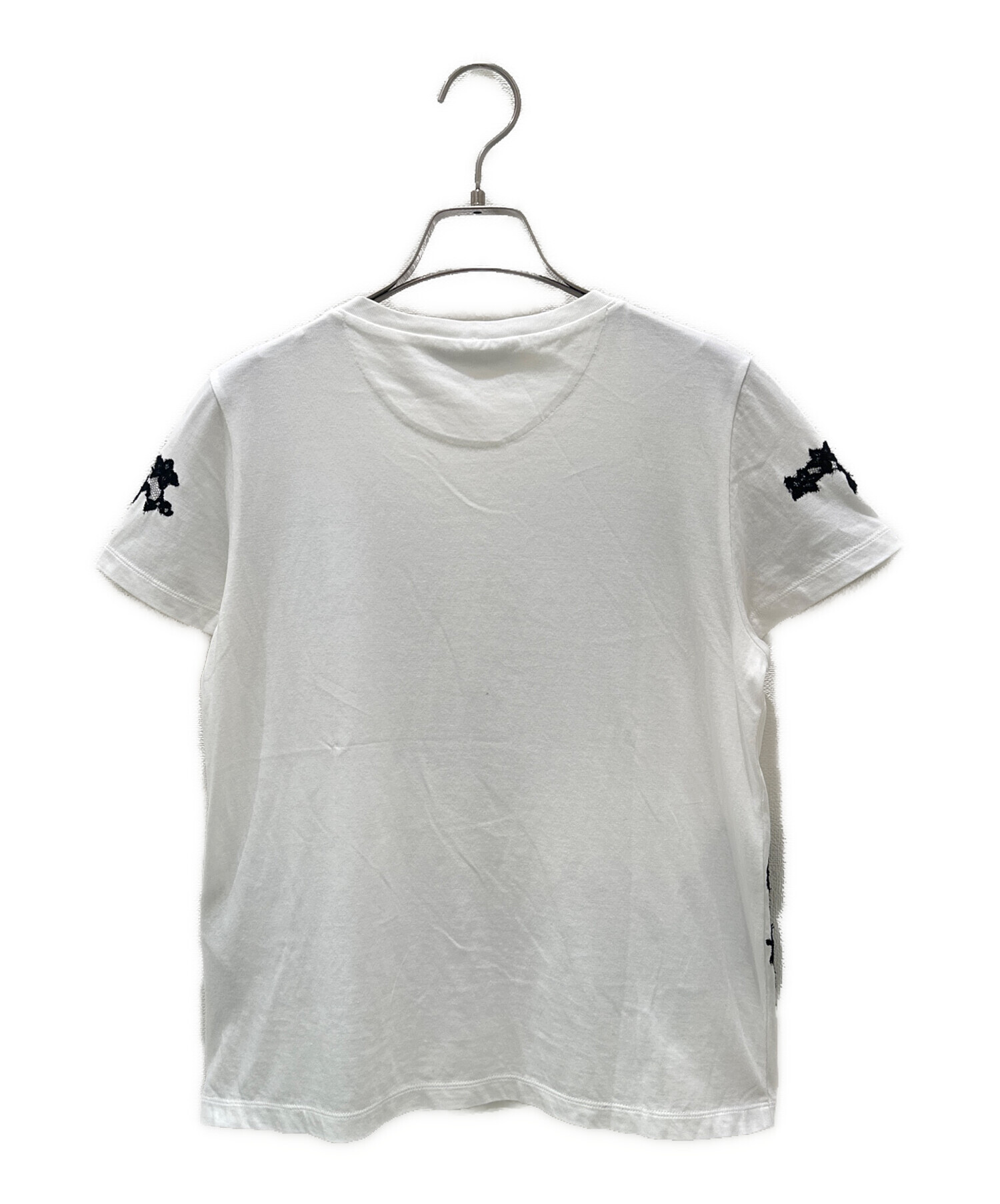 VALENTINO ヴァレンティノ レース Tシャツ　フラワー 　サイズ4 VALENTINO レース ヴァレンティノ 2021-2022 新品同様 ブルー