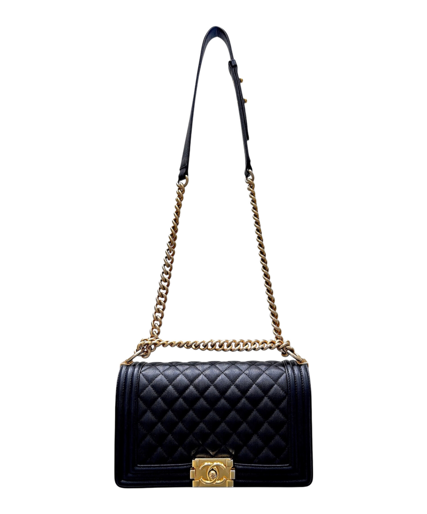 中古・古着通販】CHANEL (シャネル) ボーイシャネル25 ブラック