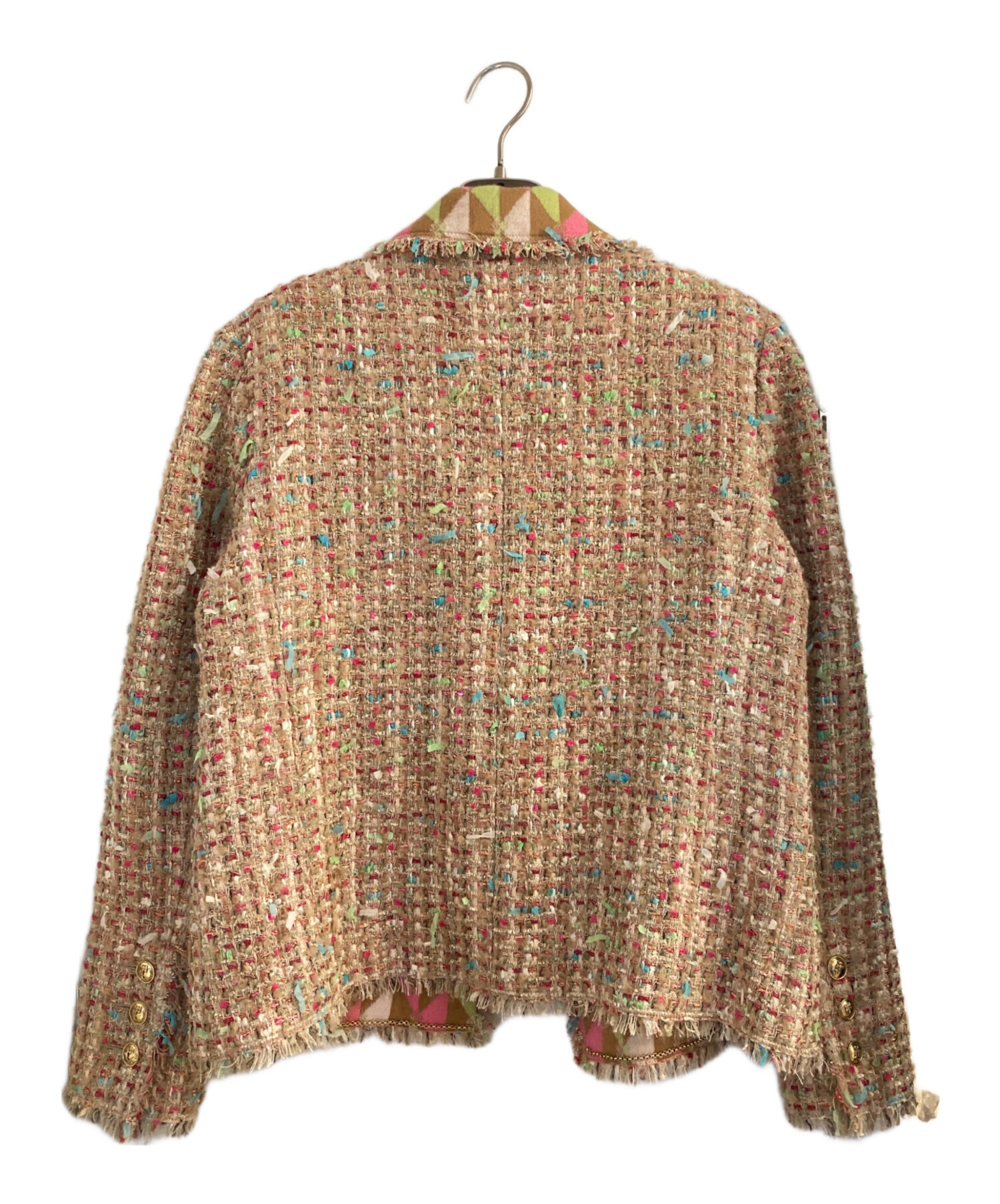 中古・古着通販】CHANEL (シャネル) ジャケット ブラウン×マルチカラー