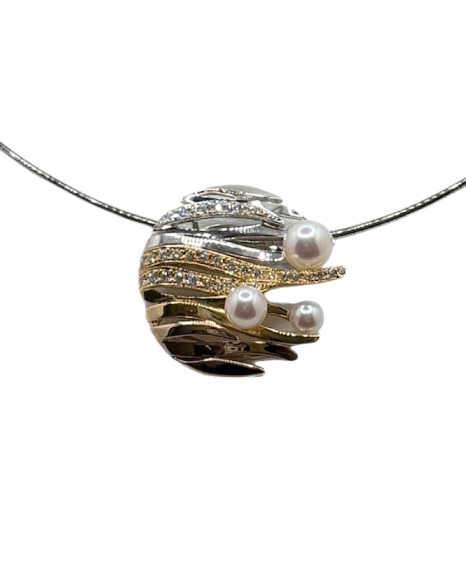 中古・古着通販】MIKIMOTO (ミキモト) ダイヤモンドパールネックレス 