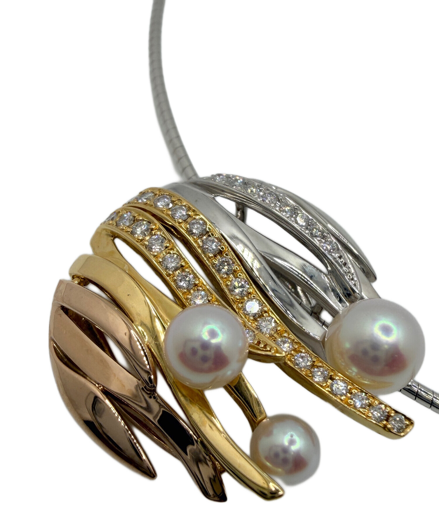 中古・古着通販】MIKIMOTO (ミキモト) ダイヤモンドパールネックレス 