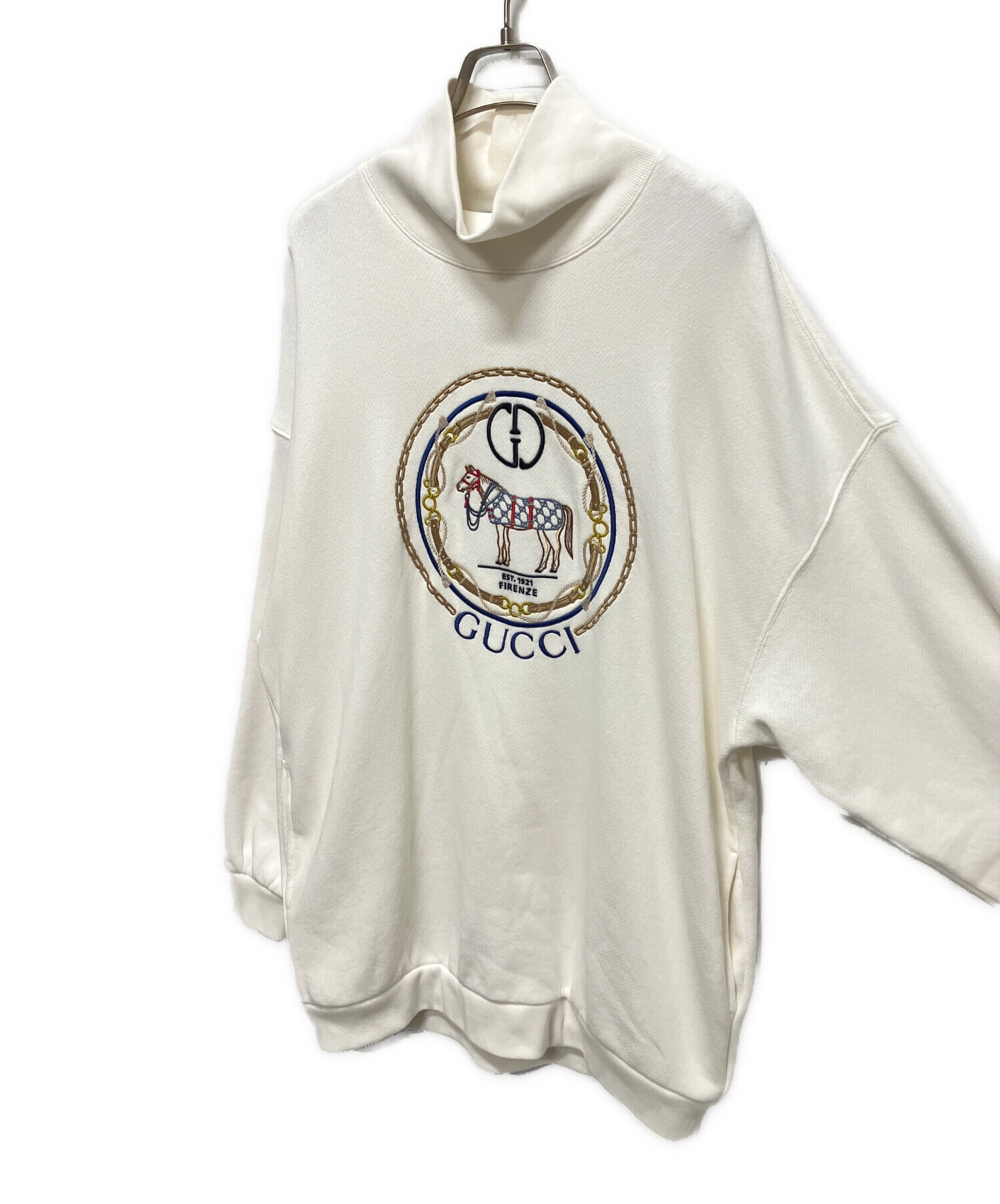 中古・古着通販】GUCCI (グッチ) タートルネックスウェット アイボリー
