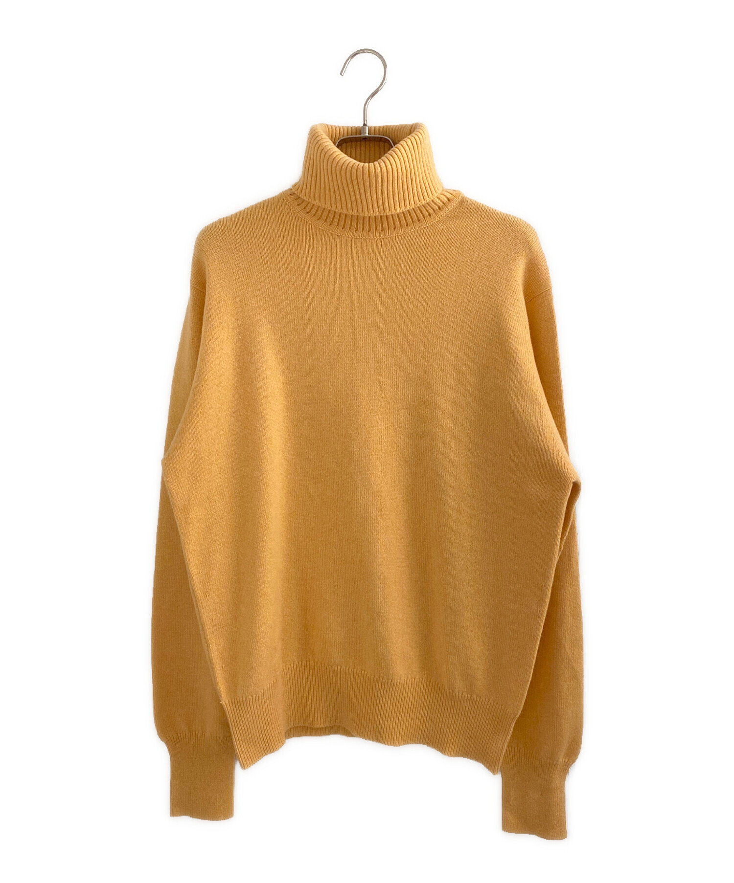 エルメス　イエロー タートルネック ニット 長袖 HERMES】【バランタイン】【スコットランド製】エルメス『カシミヤ