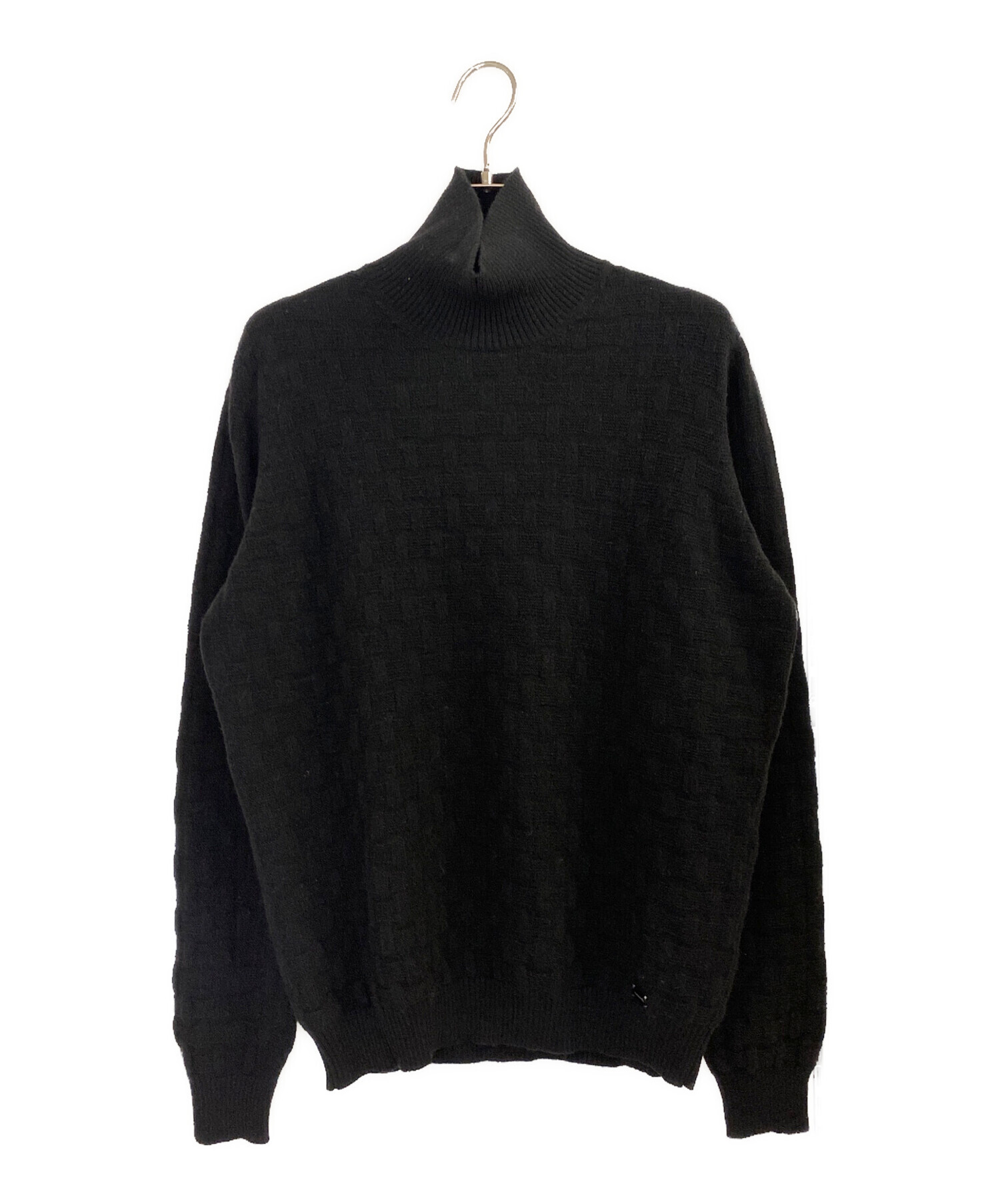 シャネル CHANEL レア カシミヤ ブラック タートル ニット 中古・古着通販】CHANEL (シャネル) タートルネックニット ブラック