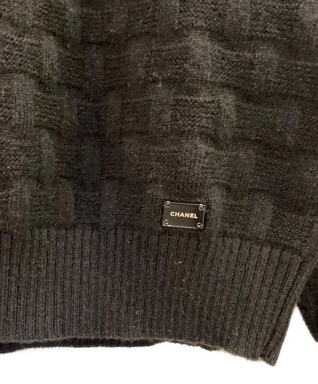 中古・古着通販】CHANEL (シャネル) タートルネックニット ブラック