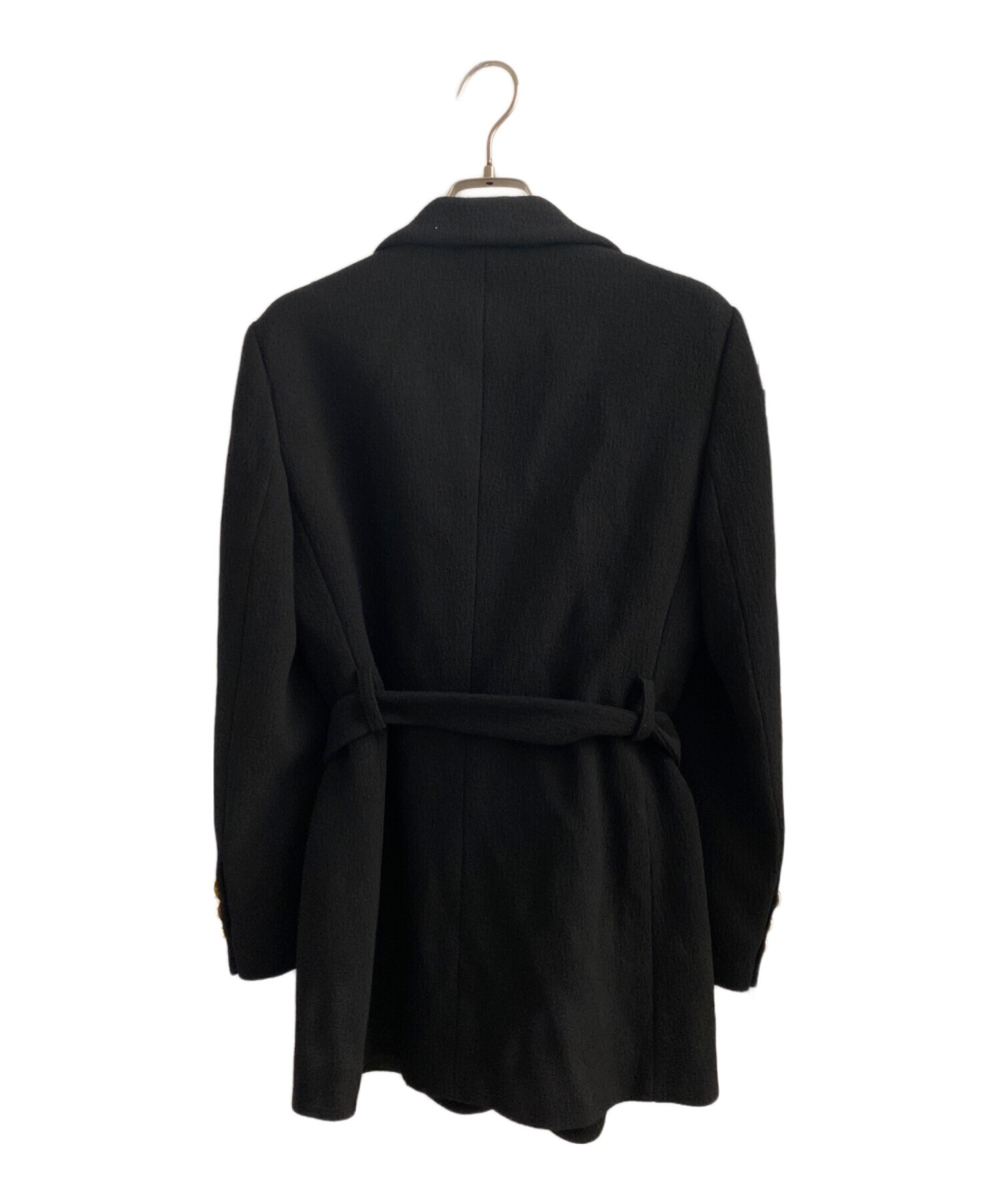 大幅再値下げ GUCCI テーラードジャケット ブラック 中古・古着通販】GUCCI (グッチ) GGボタンウールジャケット