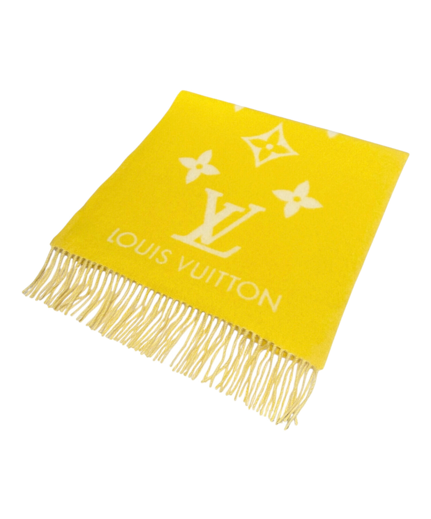 LOUIS VUITTON イエロー ストール 中古・古着通販】LOUIS VUITTON (ルイ ヴィトン) マフラー