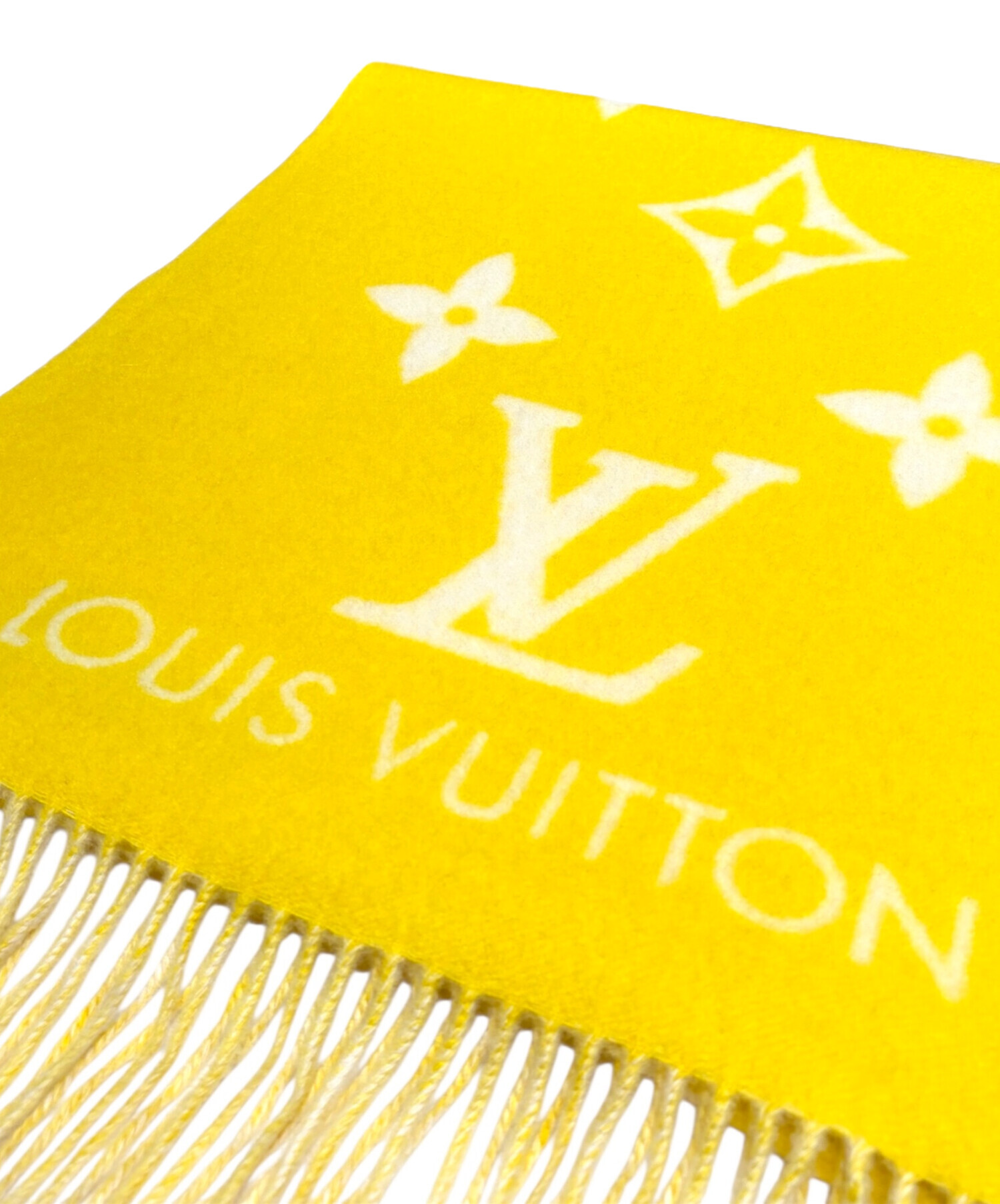 Louis Vuitton ロゴマフラー クリーム/イエロー 中古・古着通販】LOUIS VUITTON (ルイ ヴィトン) マフラー