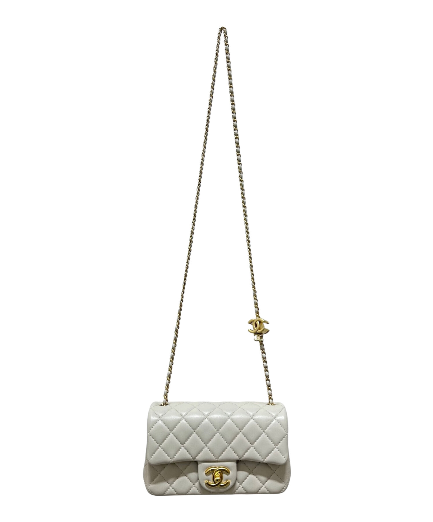 中古・古着通販】CHANEL (シャネル) ミニ フラップ バッグ/ゴールド