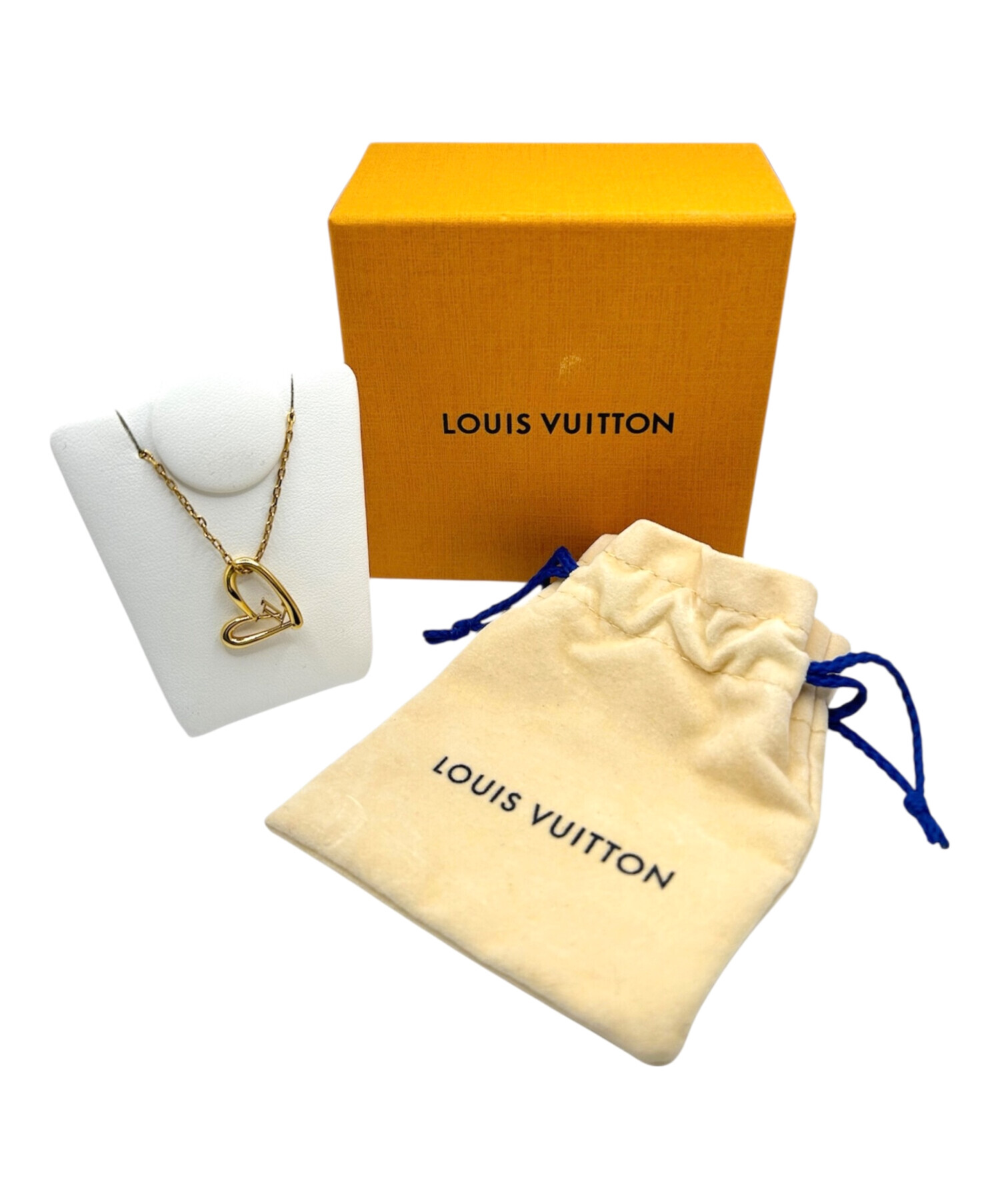 Louis Vuitton ゴールド モチーフネックレス 中古・古着通販】LOUIS VUITTON (ルイ ヴィトン) コリエ・ハート